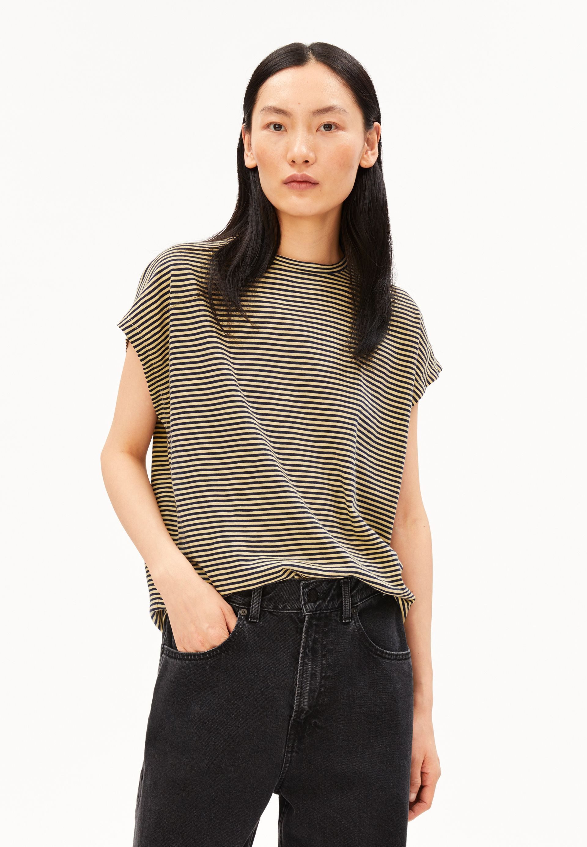 Armedangels T-Shirt SLUB JERSEY STRIPE T-Shirt aus Bio-Baumwolle Loose Fit