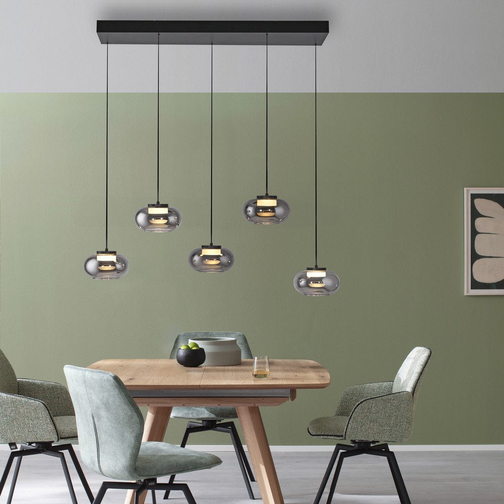 JUST LIGHT LED Pendelleuchte LED Pendellampe SW SIA, höhenverstellbar, 5x L günstig online kaufen