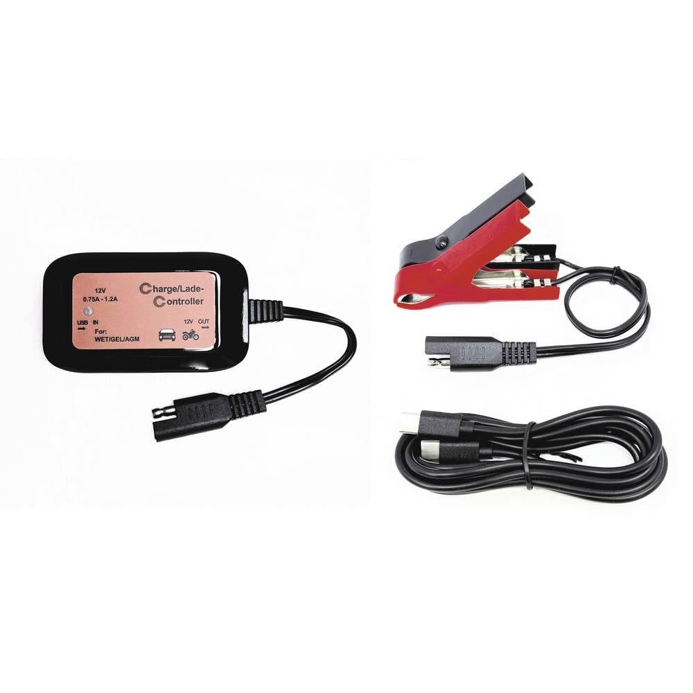 BAAS parts BA100 Kfz-Ladegerät 12 V Autobatterie-Ladegerät (USB-Anschluss)