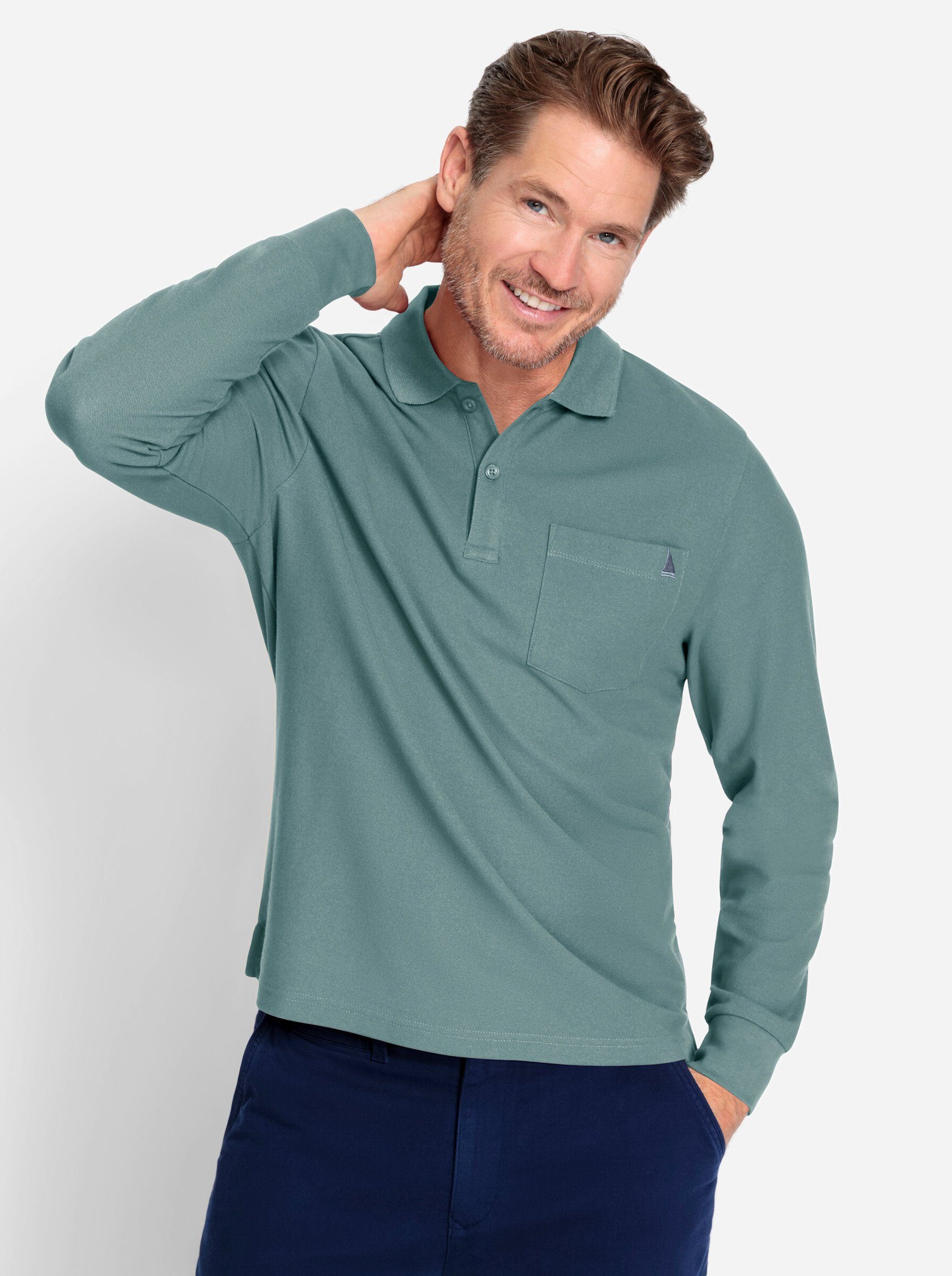 T-Shirt Langarm-Poloshirt