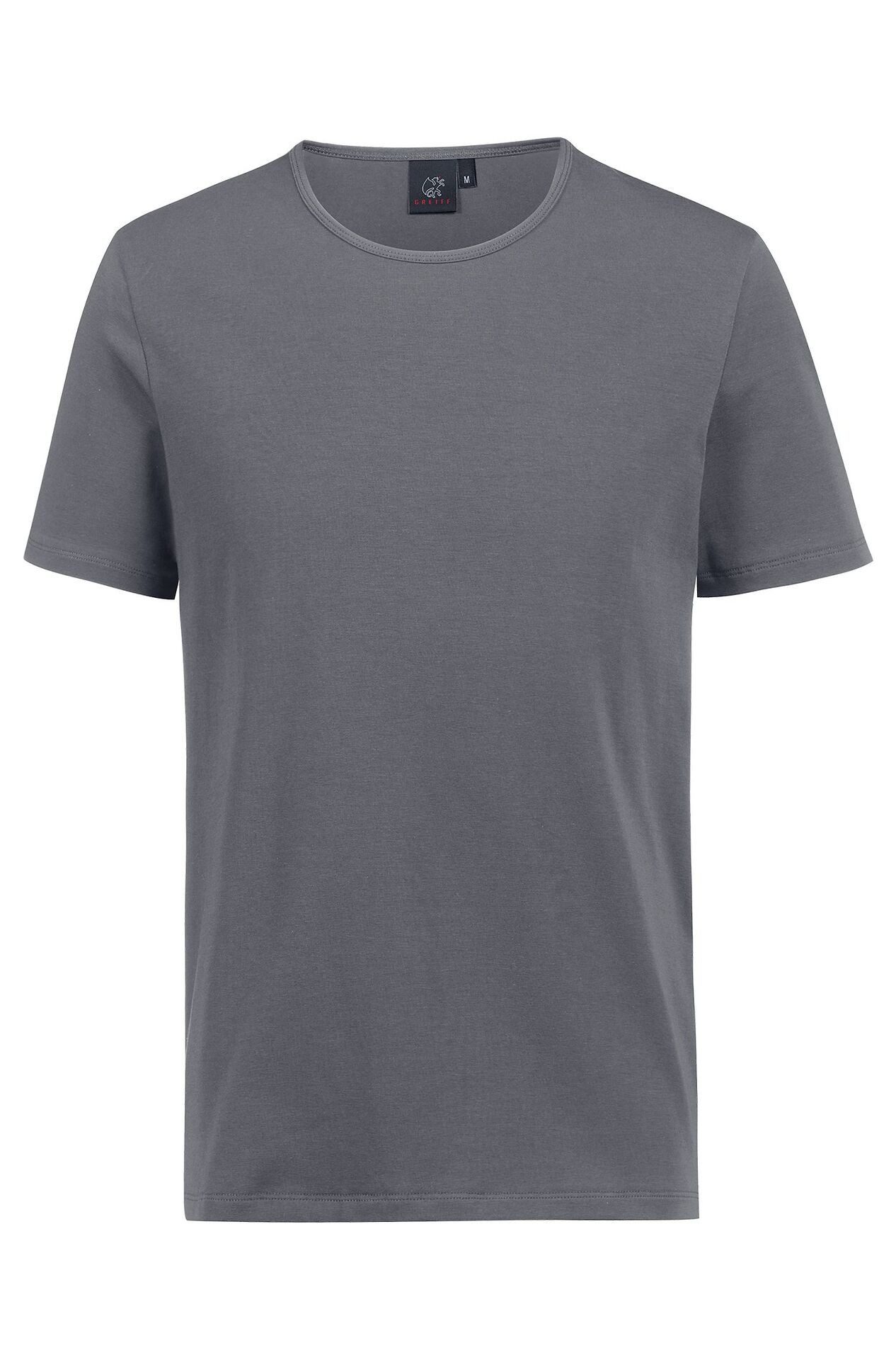 GREIFF T-Shirt Greiff SHIRTS Herren T-Shirt Kurzarm Rundhals Regular Anthrazit