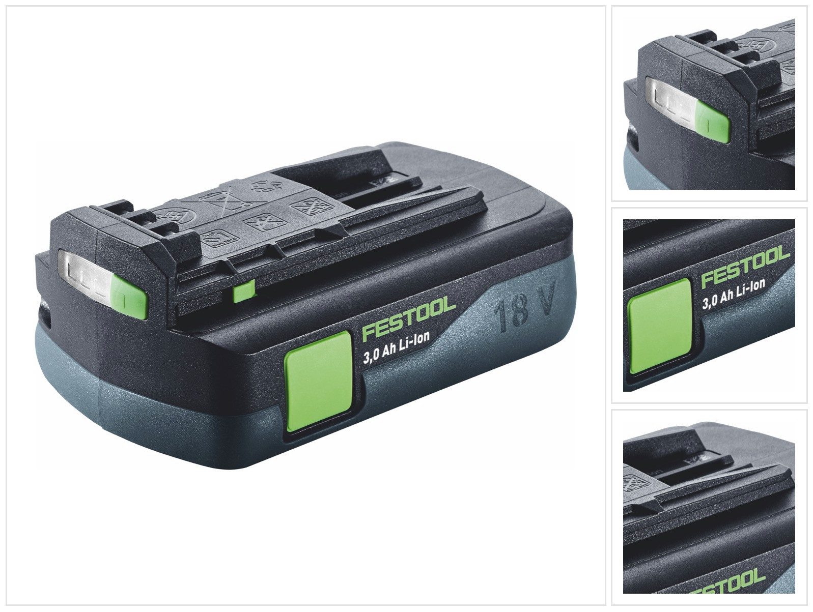 FESTOOL BP 18 Li 3,0 C Akku 18 V 3,0 Ah / 3000 mAh Li-Ion (577658) mit Lade Akkupacks