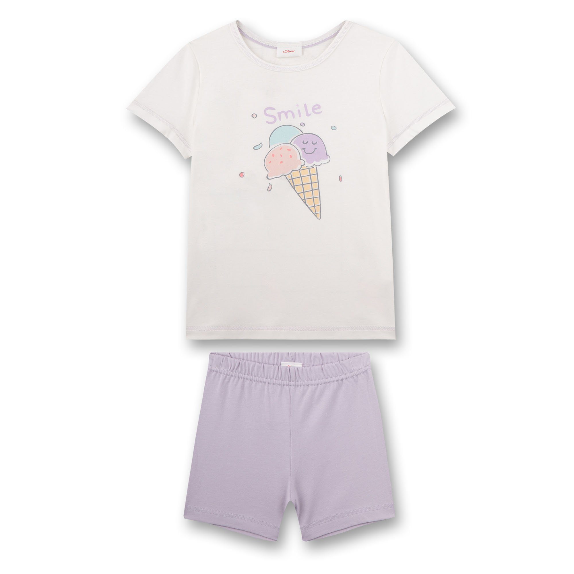S.Oliver Mädchen Pyjamaset Aus 100% Baumwolle – Mit Regenbogen-Print, Bequem & Langlebig, Single Jersey