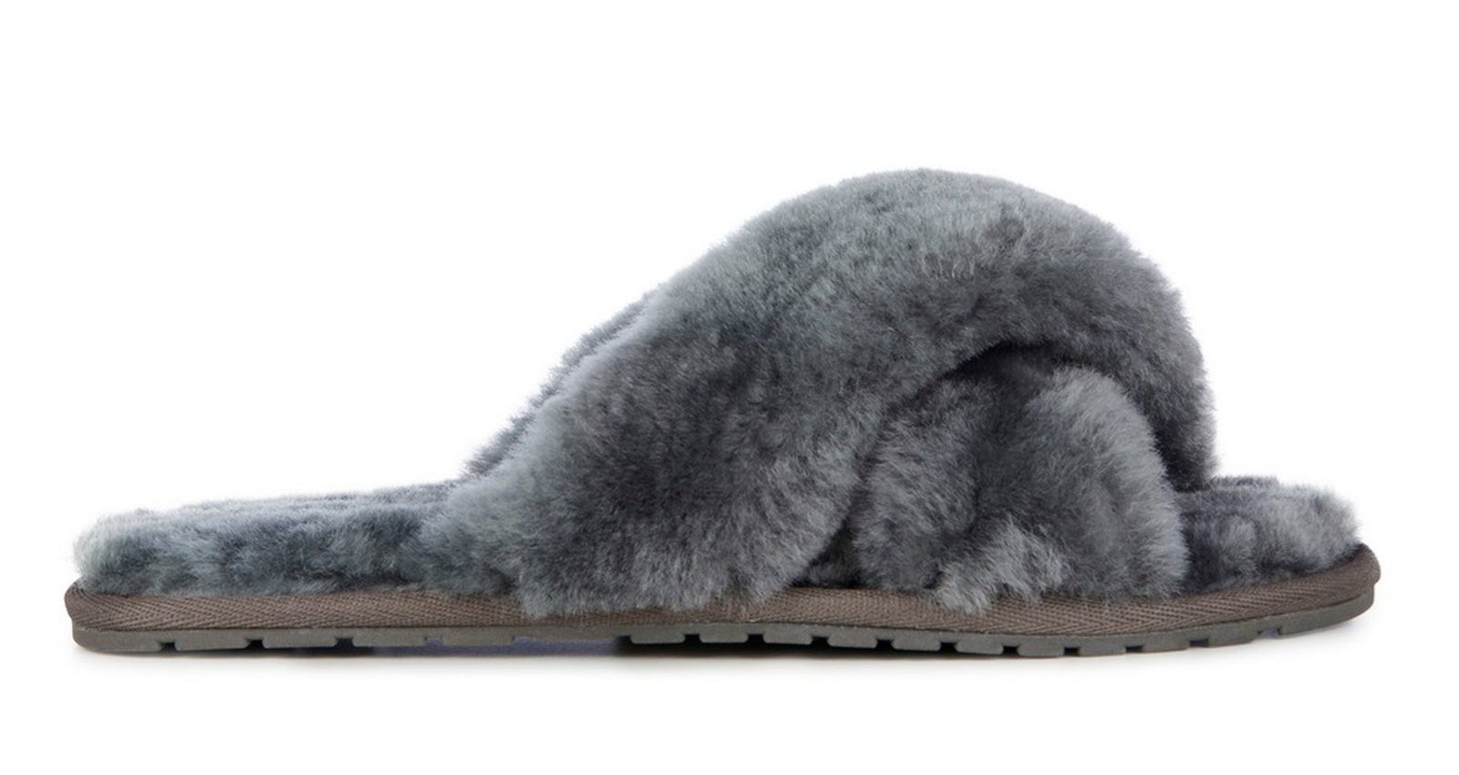 Emu Australia Slipper Mayberry (100% Schaffell) charcoalgrau Damen Hausschuh