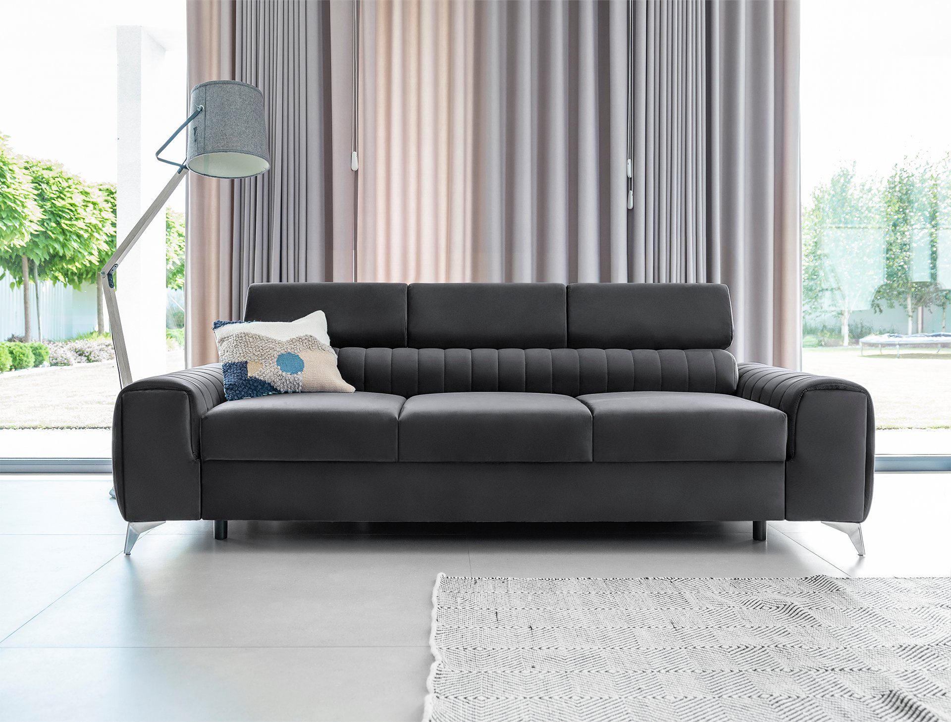 yourhouse24 Schlafsofa Laurence Wohnzimmer Schlaffunktion Bettkasten günstig online kaufen