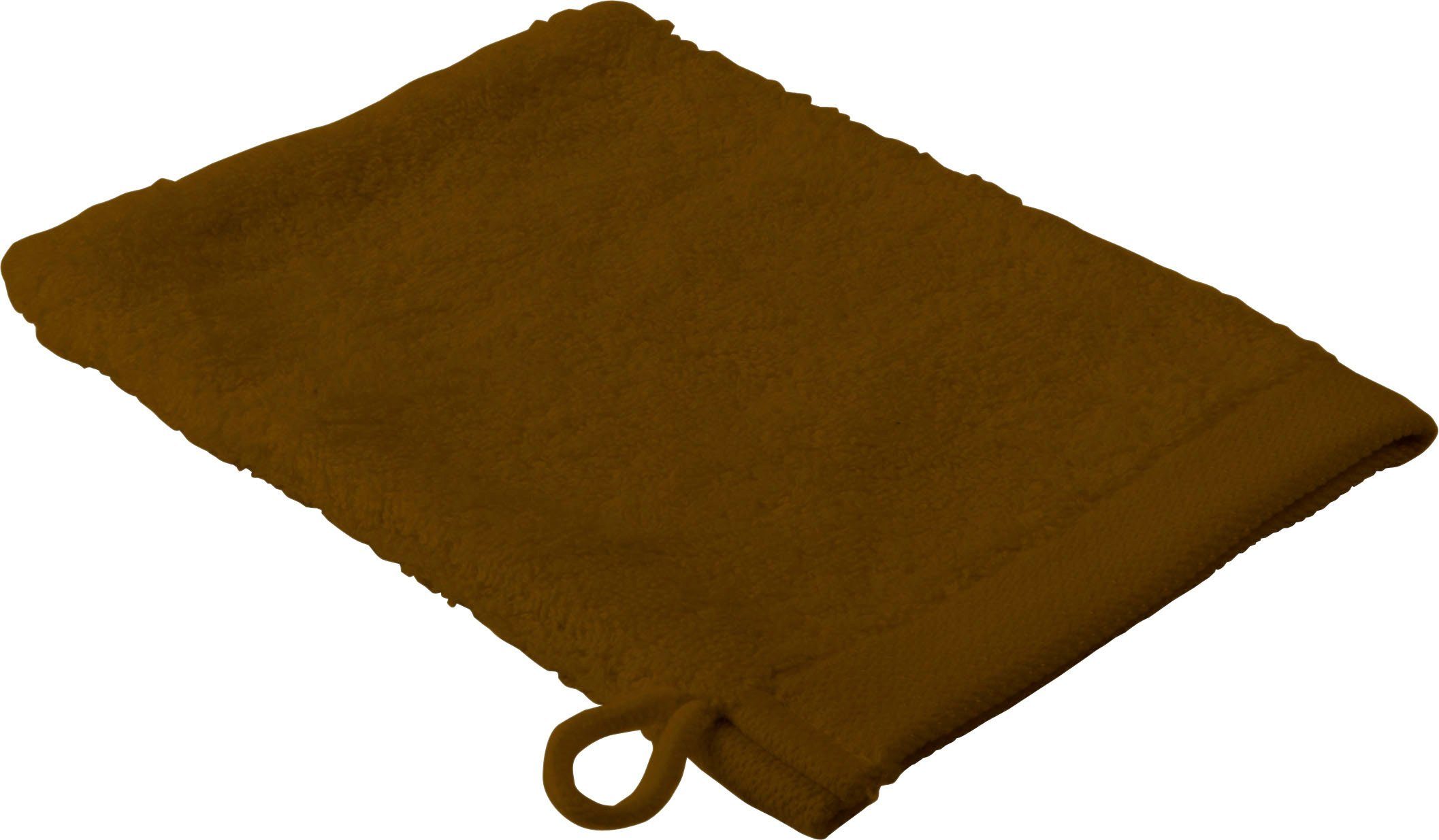 Gold-Line Waschhandschuh (3-tlg) braun