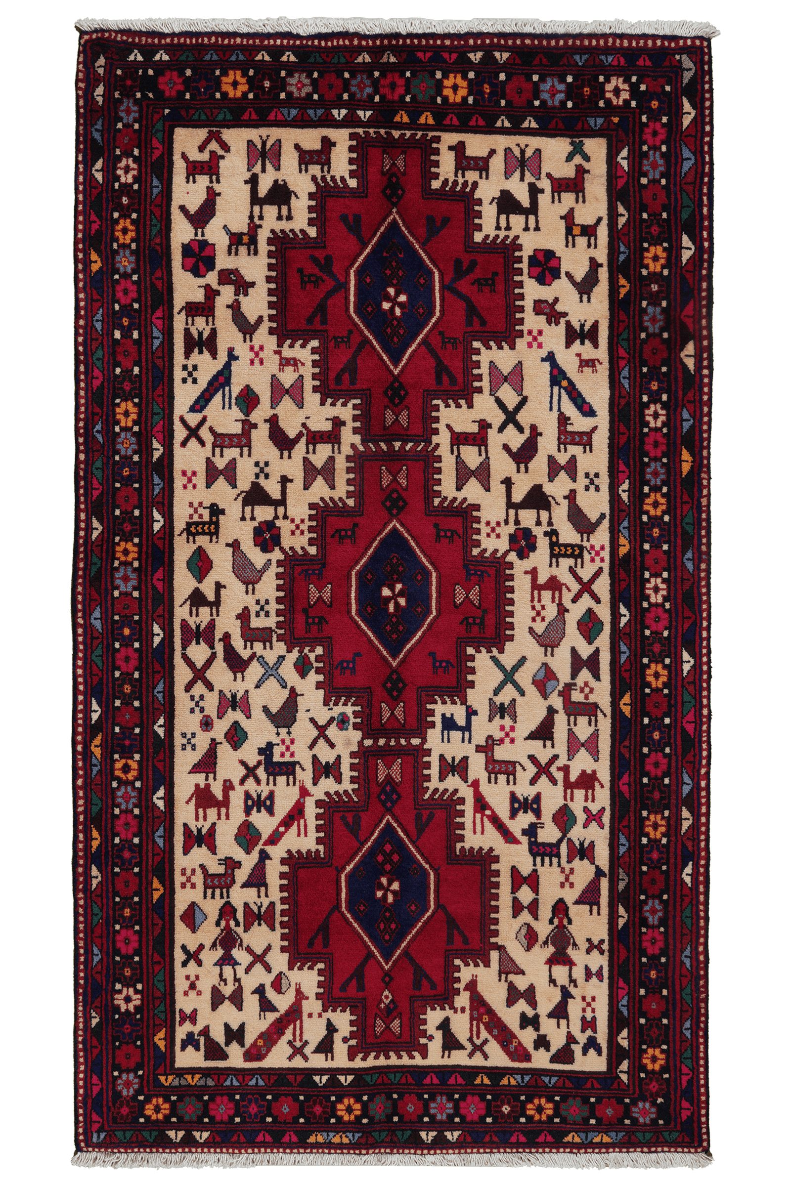 Looma Orientteppich Afshar 198x112cm, rechteckig, Höhe: 10 mm, Afshar, Schurwolle, Unikat