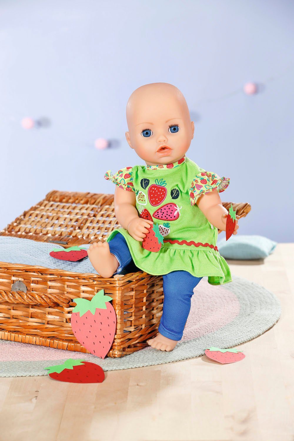 Puppenkleidung Outfit Dolly cm Moda, Creation® Erdbeeren Zapf 43