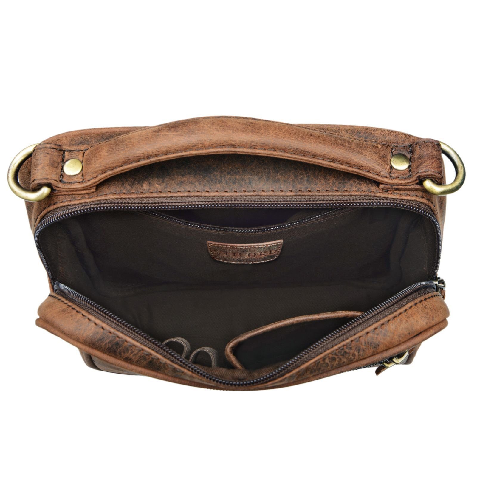 STILORD Messenger Bag "Mats" - Handtasche braun Leder Vintage sepia Herren