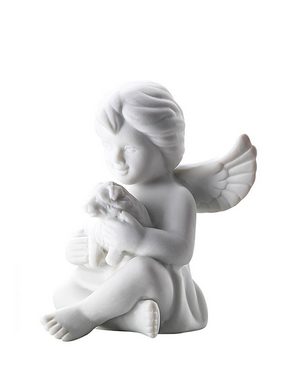 Rosenthal Engelfigur Engel mit Hund aus matten Porzellan, klein, detailverliebt & hochwertig