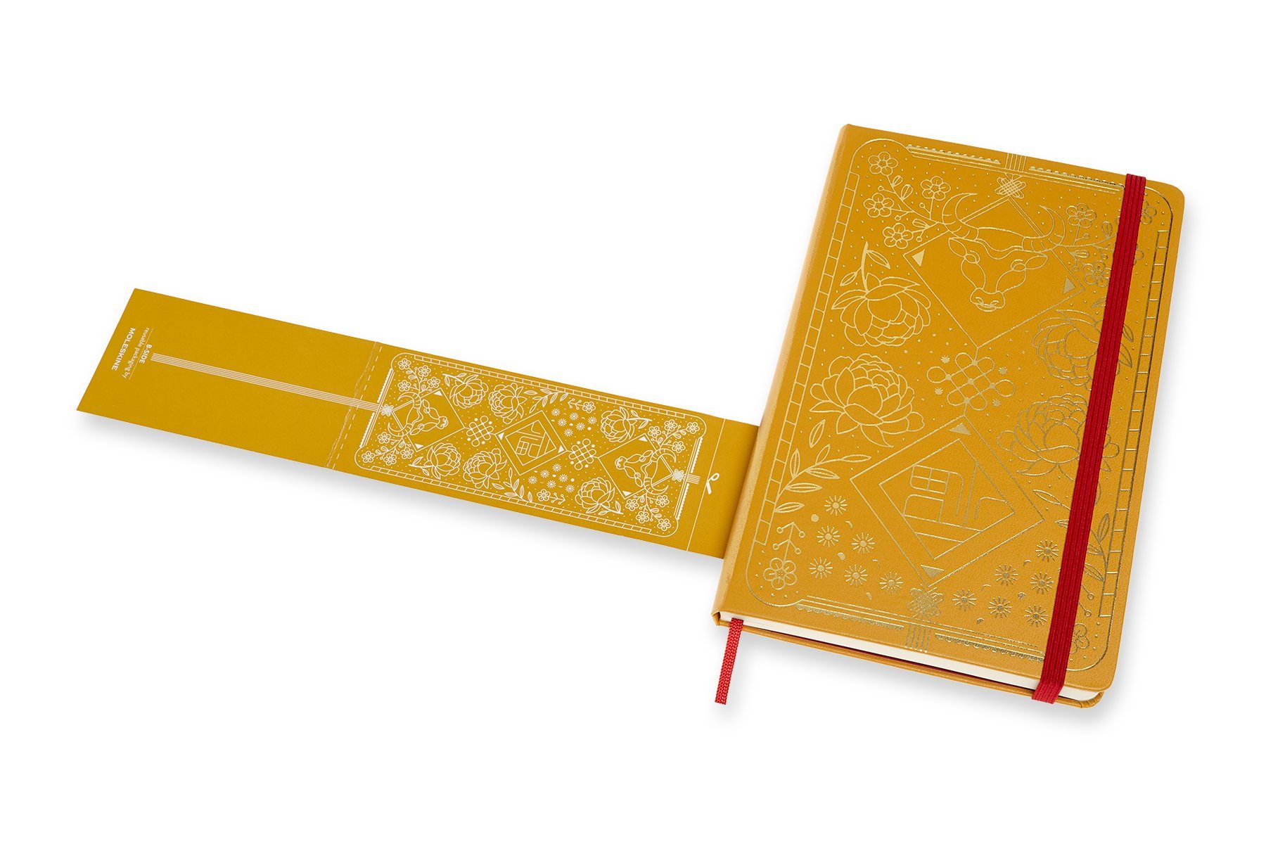 des - Ochsen Groß Einband Notizbuch, Blanko Das (13x21) - MOLESKINE Jahr - Gold - Fester