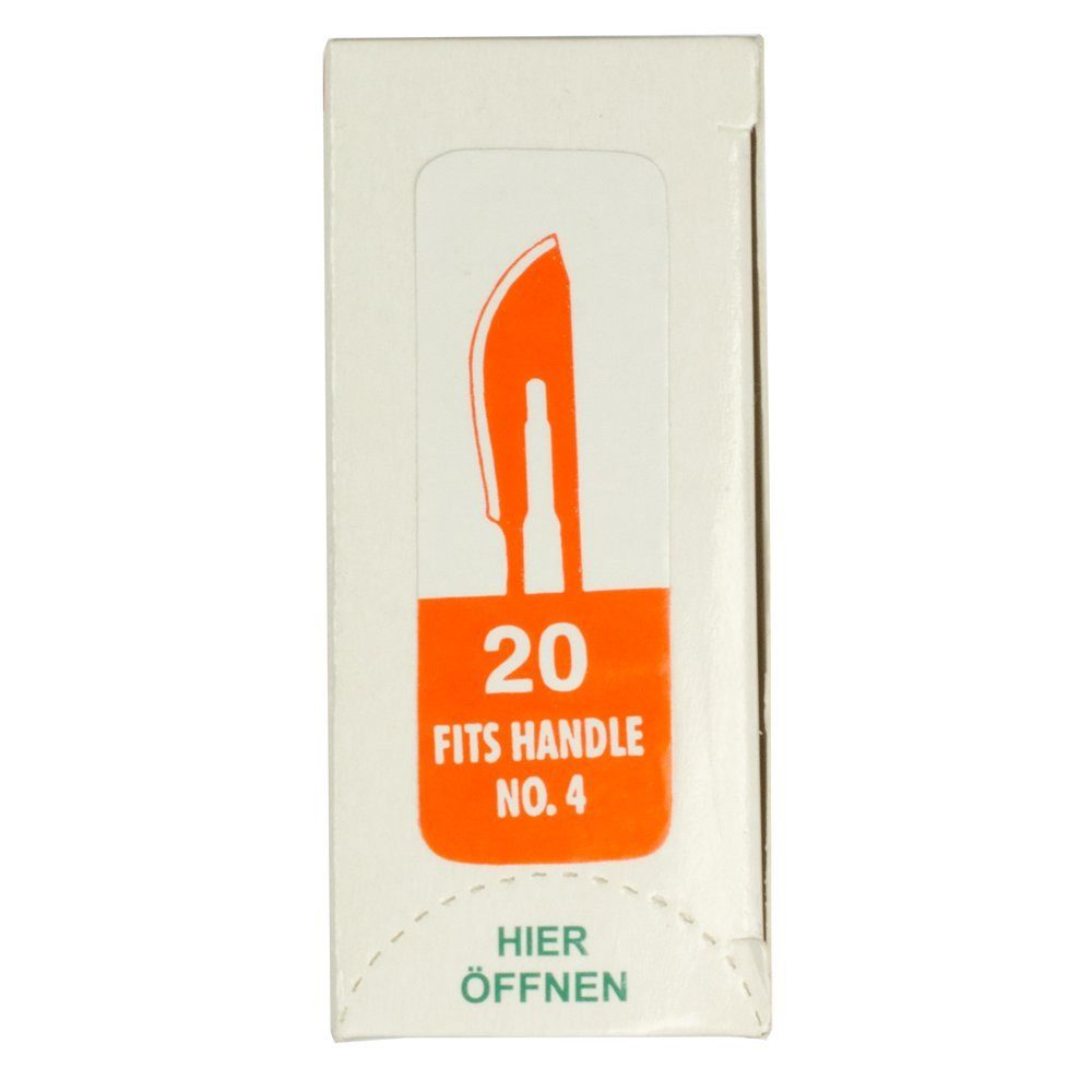 Thumbnail - May Cuttermesser Skalpellklingen Set Fig. 20 (100 Stk) aus Karbonstahl, steril