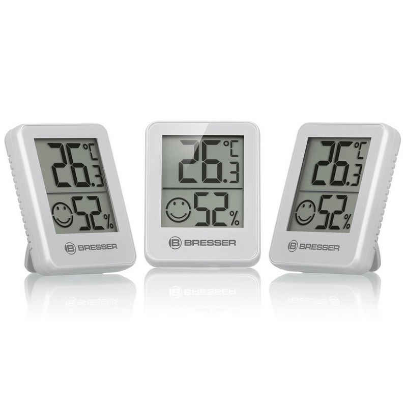 BRESSER Temeo Hygro Indikator 3er Set Thermometer / Temperaturmessgerät Funkwetterstation