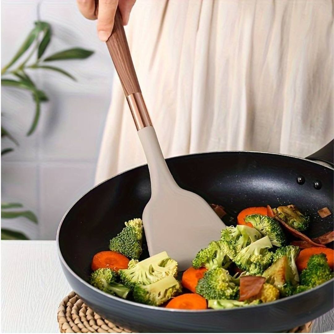 Faizee Möbel Kochbesteck-Set Hochwertiges 10-teiliges Silikon-Kochgeschirrset für die moderne Küche