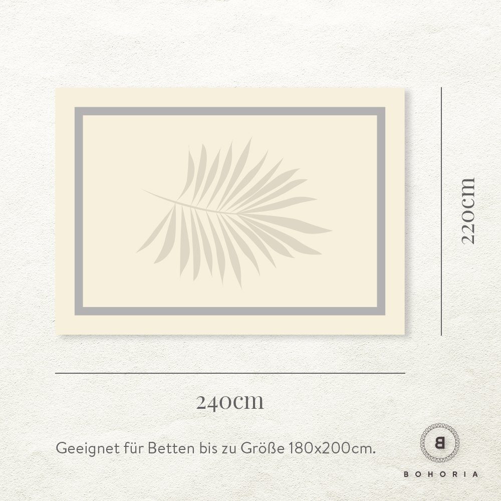 BOHORIA Tagesdecke BOHORIA® Tagesdecke in Waffeloptik "Urban Loft" extra groß 220 x 240cm, Kann für Bett, Sofa, Stuhl, Outdoor und Indoor genutzt werden.