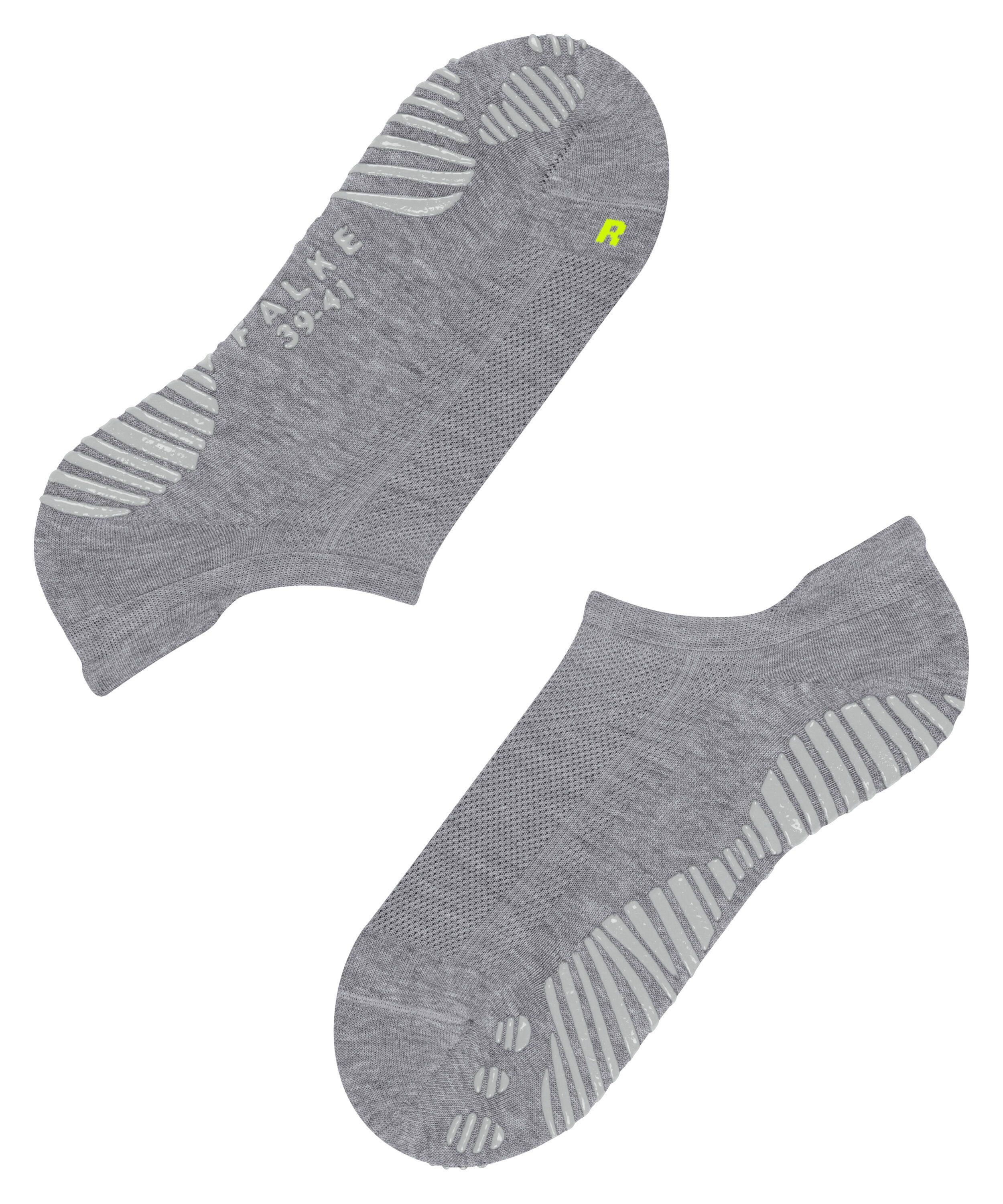 auf Noppendruck grey (3775) FALKE Sneakersocken der mit Cool rutschhemmendem Sohle light Kick (1-Paar) mel.