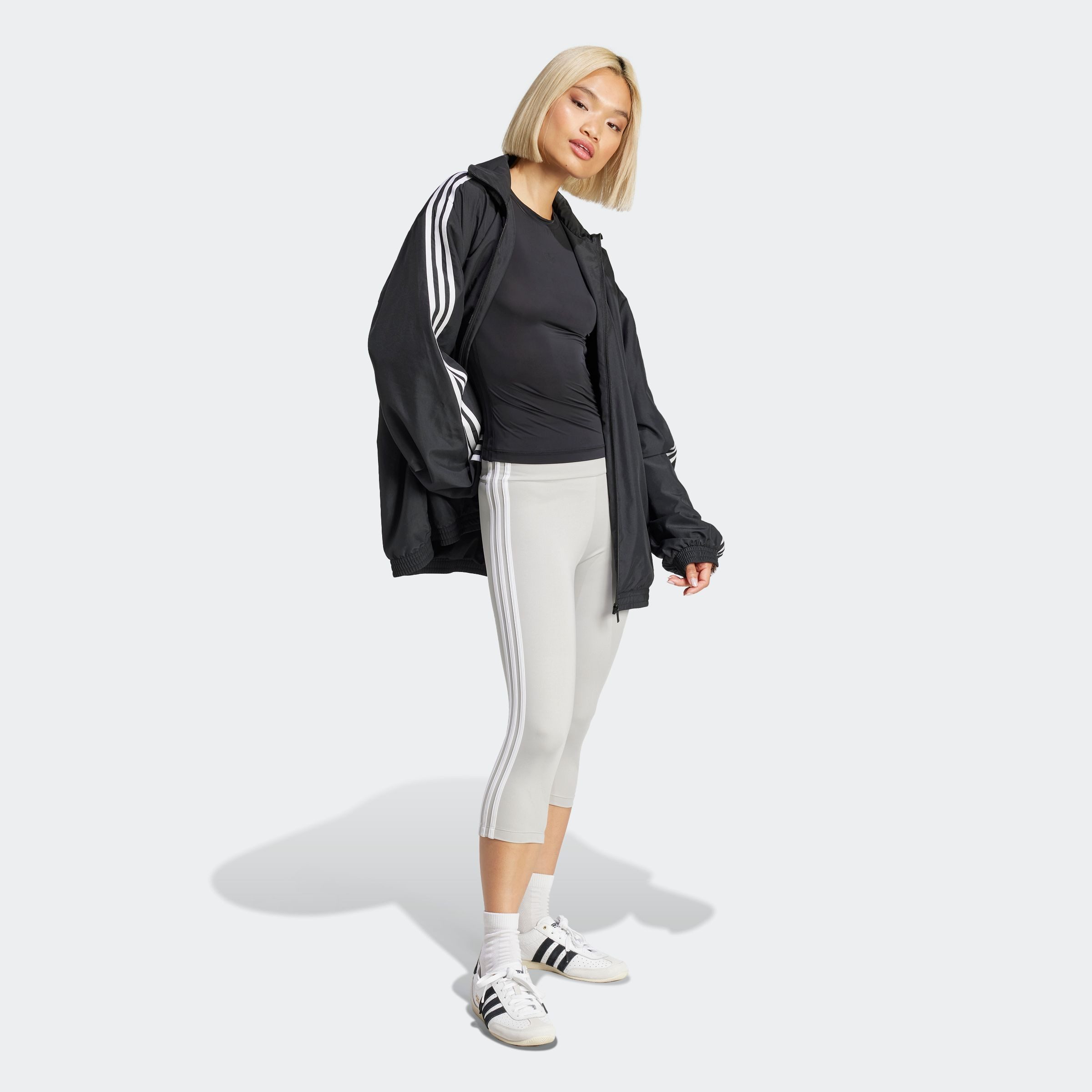 adidas Originals Leggings 3S CAPRI LGNS (1-tlg) sportliche Schnittform, für Laufen, stretchiges Material