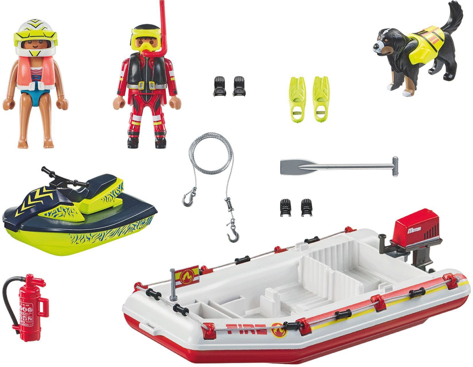 Playmobil® Feuerwehrboot mit Aqua Scooter (71464), günstig online kaufen