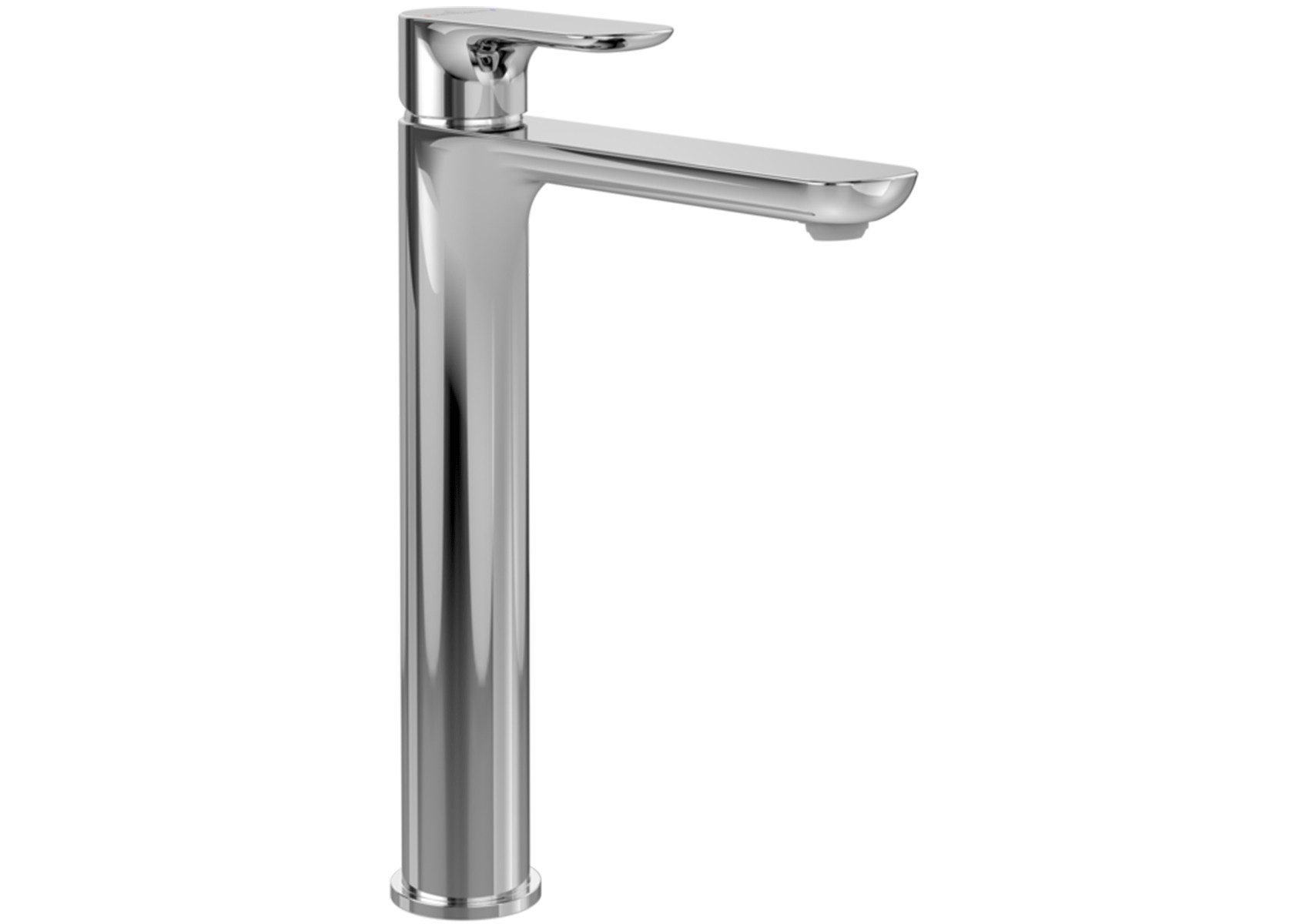 Villeroy & Boch Waschtischarmatur O.novo Einhebelmischer mit Push-Open-Ablaufgarnitur, Chrom (flacher Hebelgriff, Normalstrahl, Keramikmischsystem, DN15, Waschbeckenarmatur) SmartPressure max. 7 l/min, Durchlauferhitzer geeignet