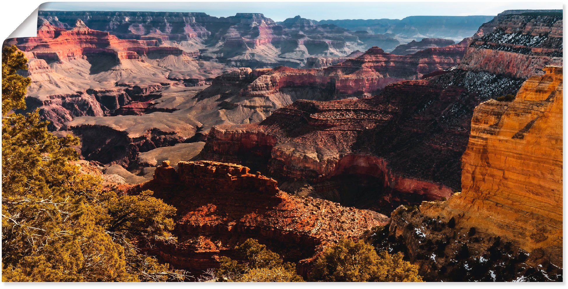 Artland Wandbild Grand Canyon, Felsen (1 St), als Alubild, Leinwandbild, Wandaufkleber oder Poster in versch. Größen