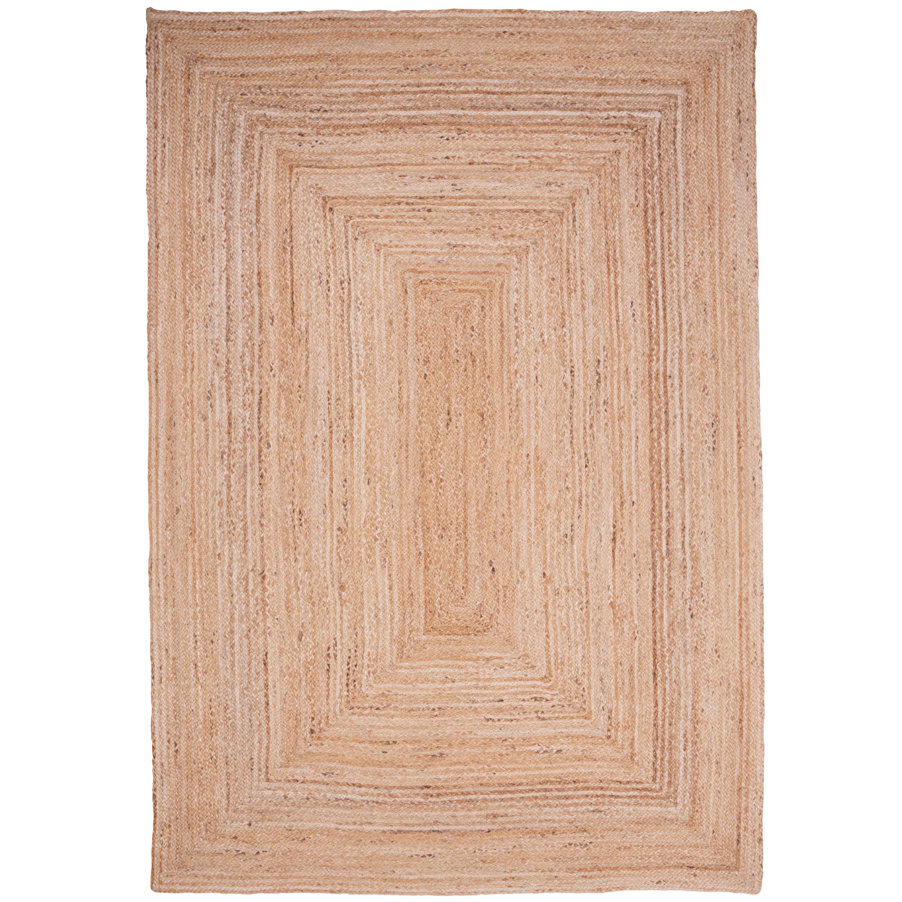 Consilio Concept Teppich JUTOS Wohnzimmer Teppich Natur Beige Jute Boho Landhausstil, Rechteckig