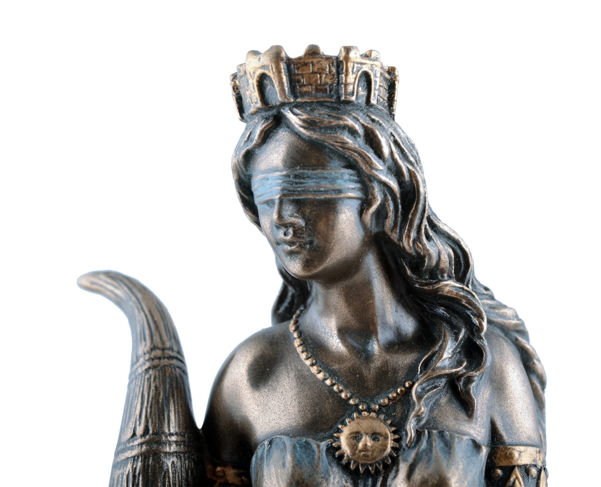Dekofigur mit Füllhorn bronziert Römische Glücks direct by Göttin Gmbh des Vogler von Fortuna, Hand Veronese,
