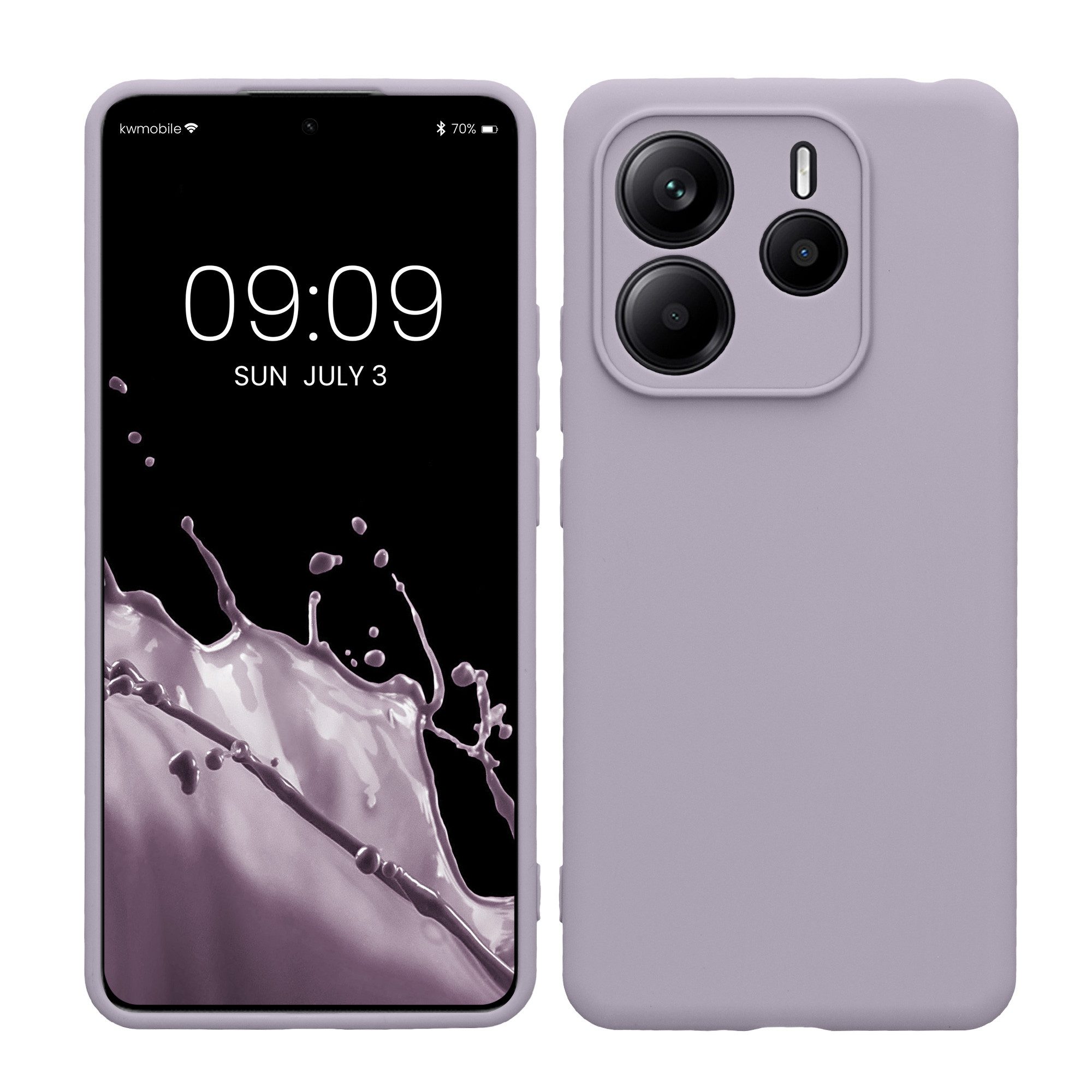 kwmobile Handyhülle Handyhülle für Xiaomi Redmi Note 14 5G (Nicht für 4G) Hülle, Weiches Handy Silikon Case - Schutzhülle Cover