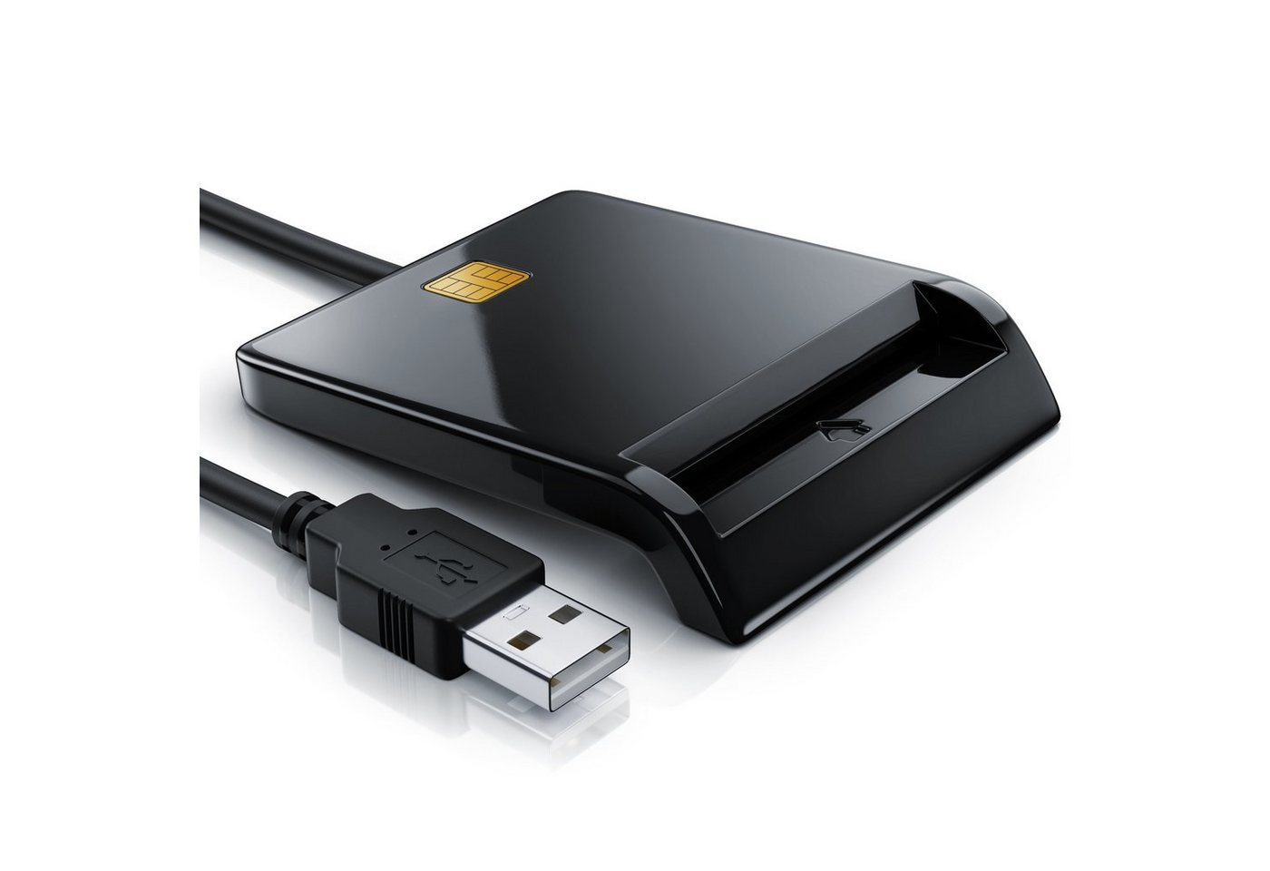 CSL HBCI-Chipkartenleser USB Karten Leser HBCI fähig für eine schnelle Online-Identifizierung, USB 2.0 Typ A, z.B. für Online-Banking, Gesundheitskarte