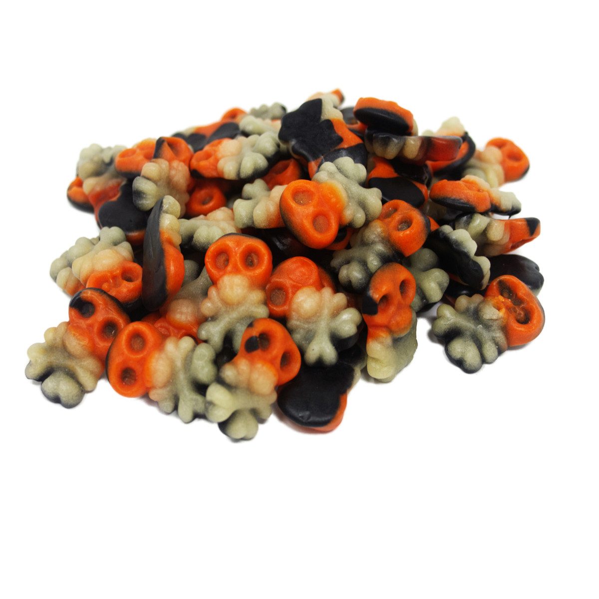 VIDAL Süßigkeit, Vidal Fruchtgummi Piraten Schädel orange weiß schwarz Skulls 1500g