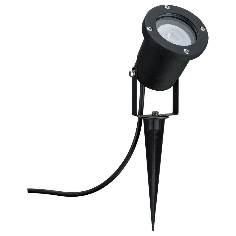 Paulmann Angabe, Gartenstrahler 230V, GU10, Spot, warmweiss, keine Alu, LED, Garden, enthalten: Leuchtmittel Ja, schwarz, LED 1er Erdspießleuchte IP65, Außenstrahler