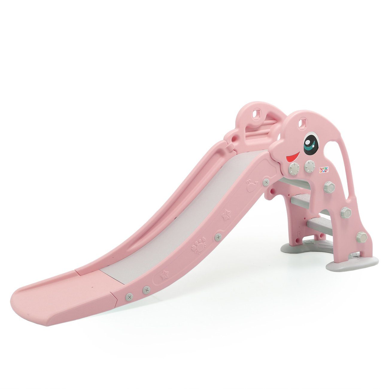 Baby Vivo Indoor-Rutsche Kinderrutsche / Rutsche Gartenrutsche - Delfin in Rosa