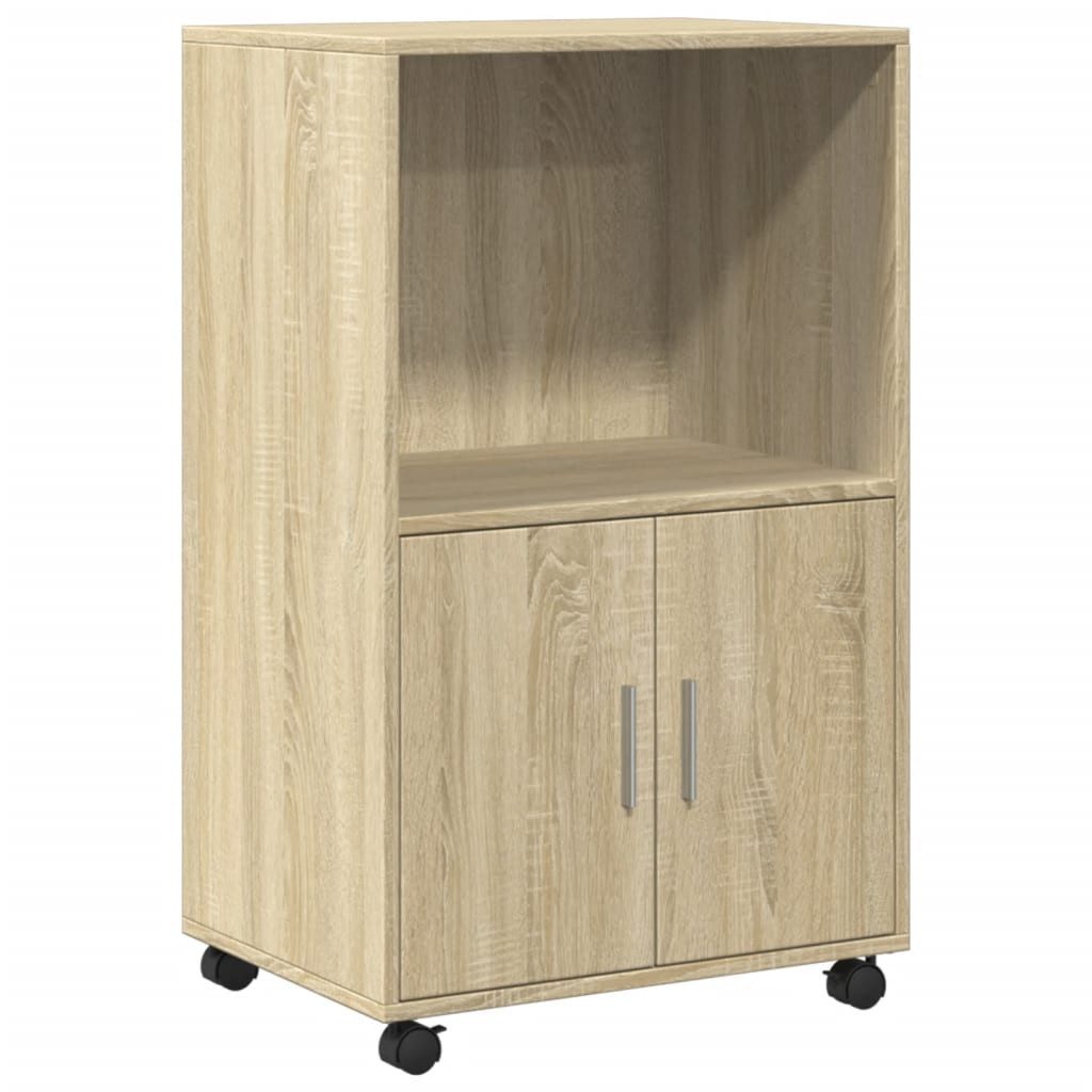 vidaXL Sideboard Rollschrank Sonoma-Eiche 55x40x91 cm günstig online kaufen