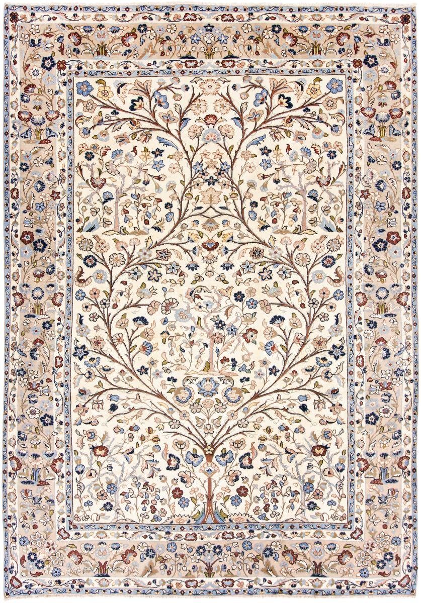 Orientteppich Yazd 207x291 Handgeknüpfter Orientteppich / Perserteppich, Nain Trading, rechteckig, Höhe: 12 mm | Kurzflor-Teppiche
