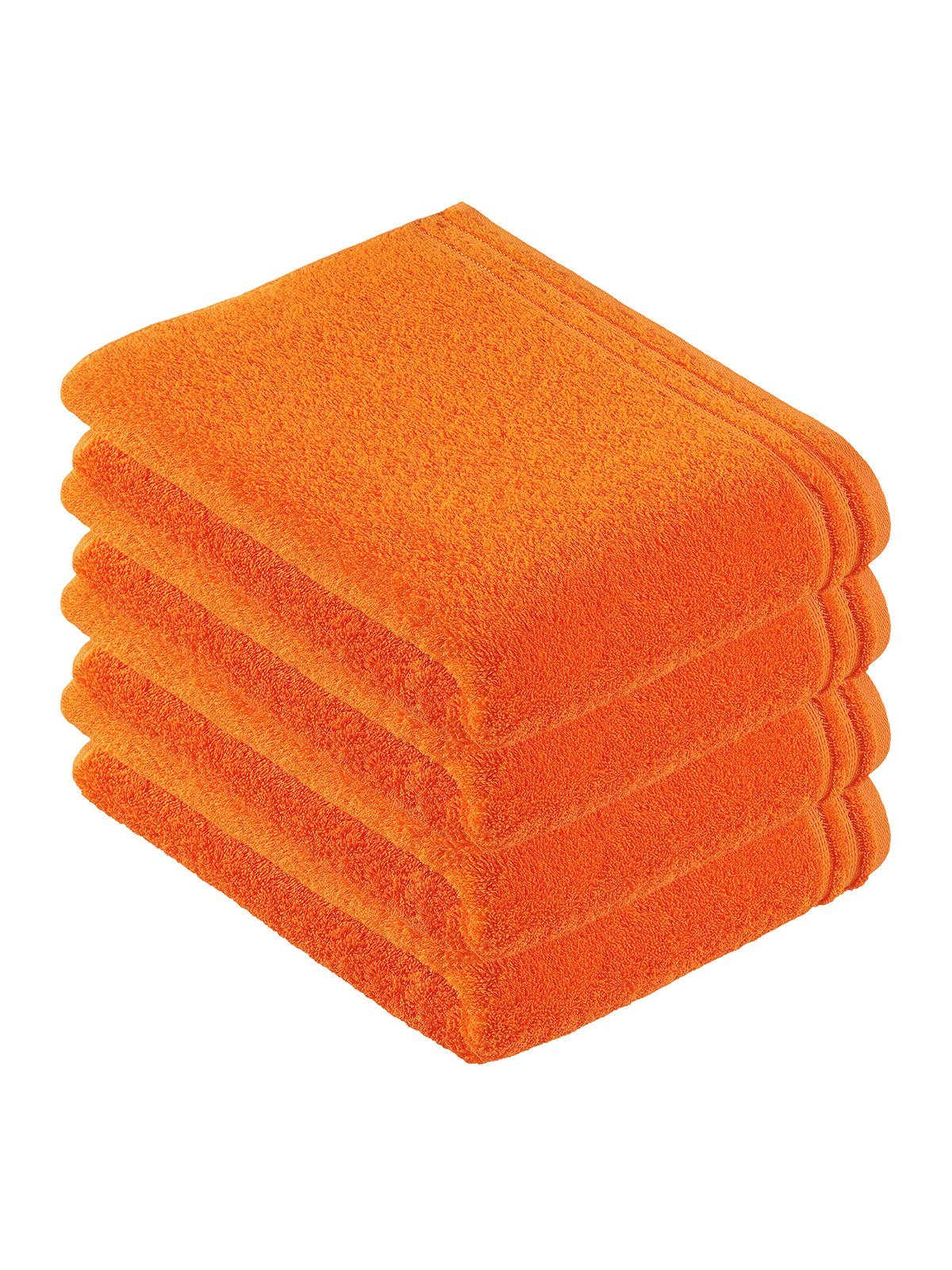 Vossen Duschtücher 4er Pack Duschtuch 67 x 140 cm Calypso feeling, Frottier (Spar-Set, 4-St), Vegan orange