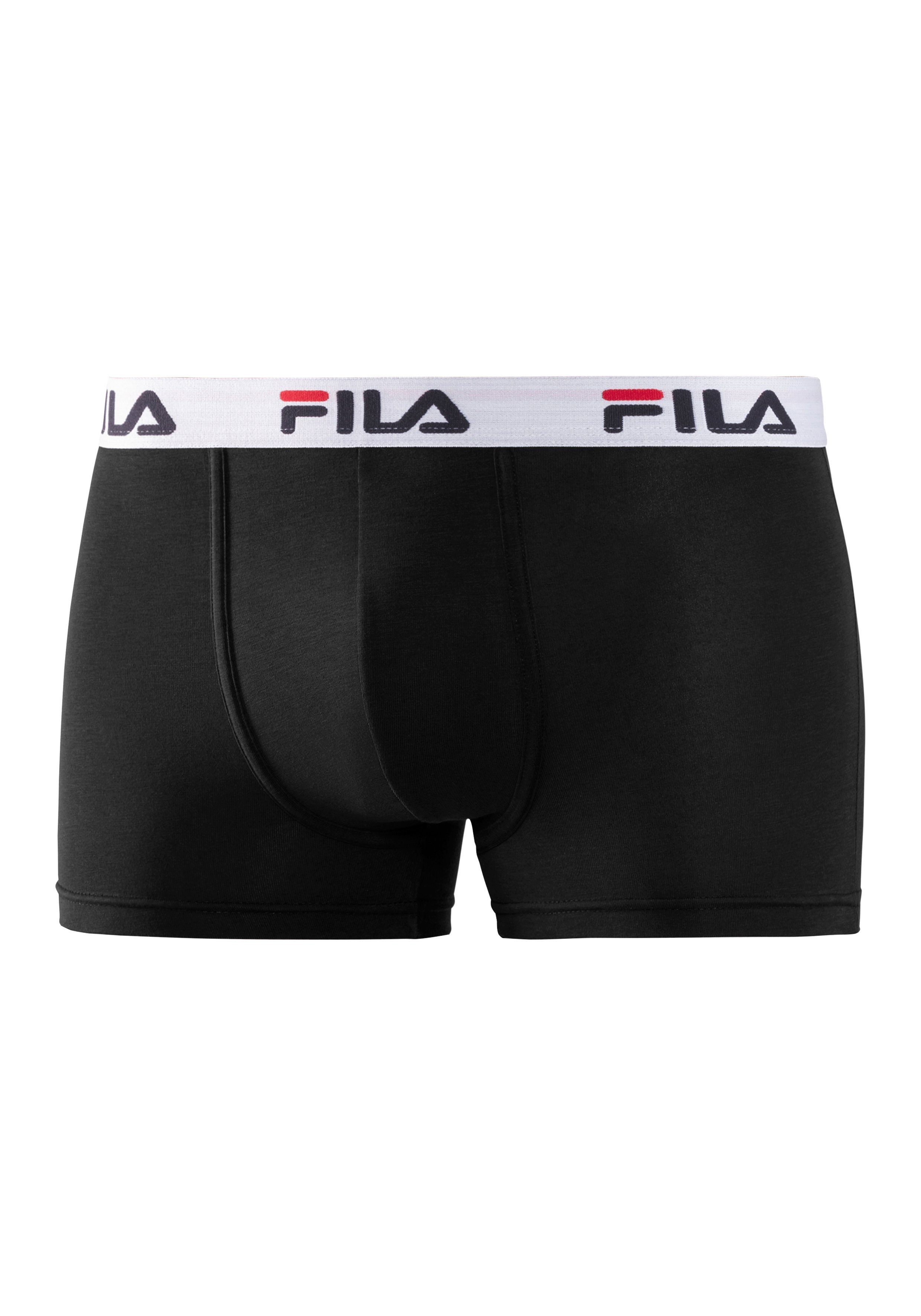 Boxer Bund mit Schriftzug navy, Fila im 3-St) Logo (Packung, schwarz grau-meliert,