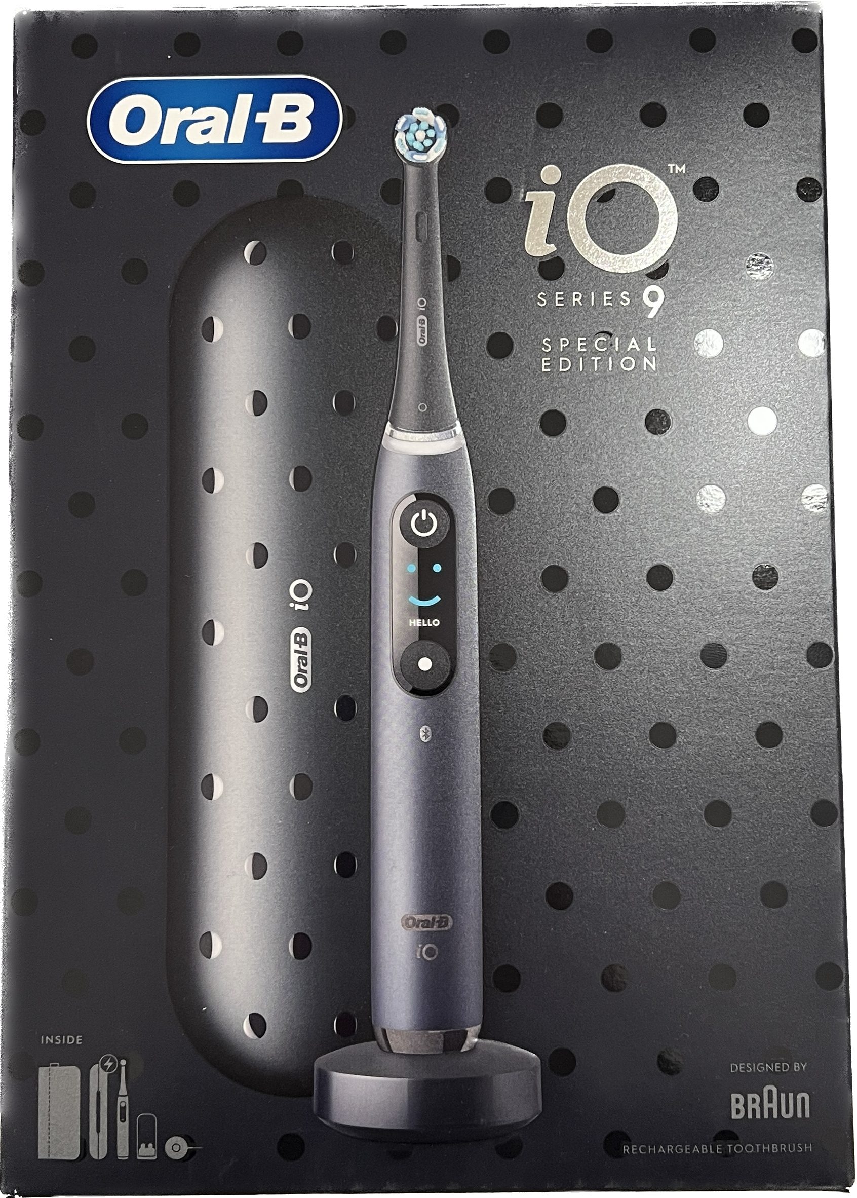 Oral-B Elektrische Zahnbürste iO Series 9 Black Onyx Schwarz, Aufsteckbürsten: 1 St., Special Edition, Drucksensor