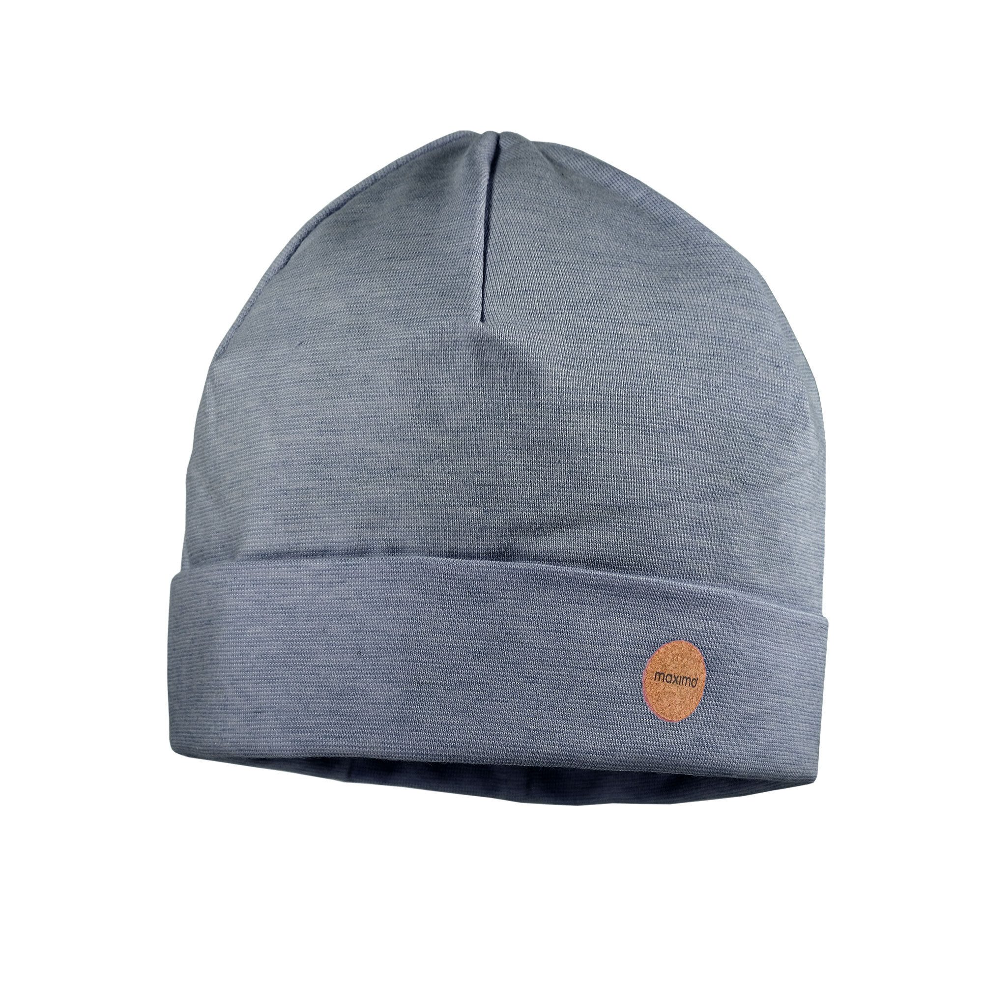 Jerseymütze GOTS BABY-Beanie, Umschlagrand Microringel, Jersey, UV 50