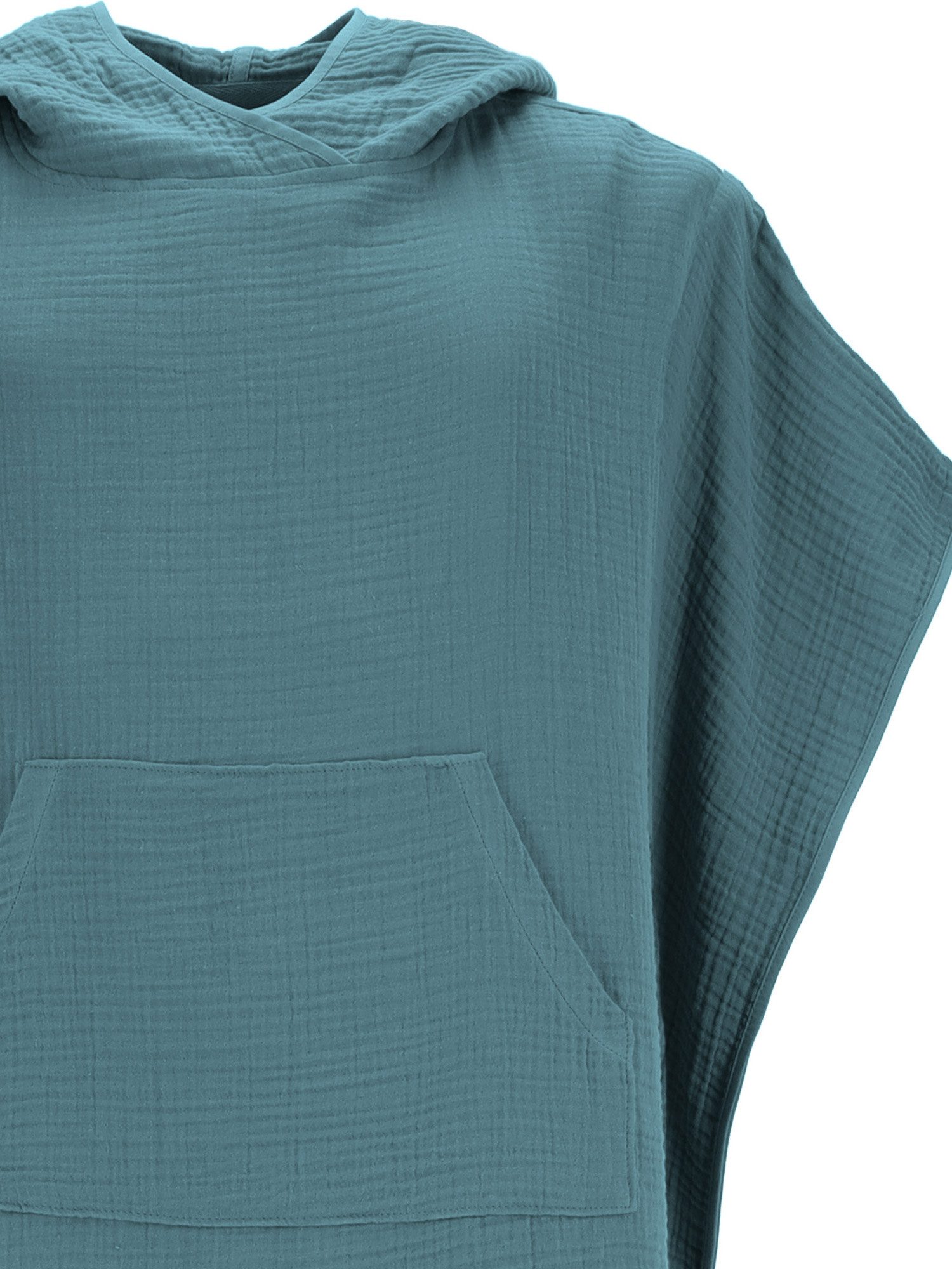 Vossen Badeponcho Musselin Unisex Cape Wellness Poncho Tilda, 100% Baumwolle