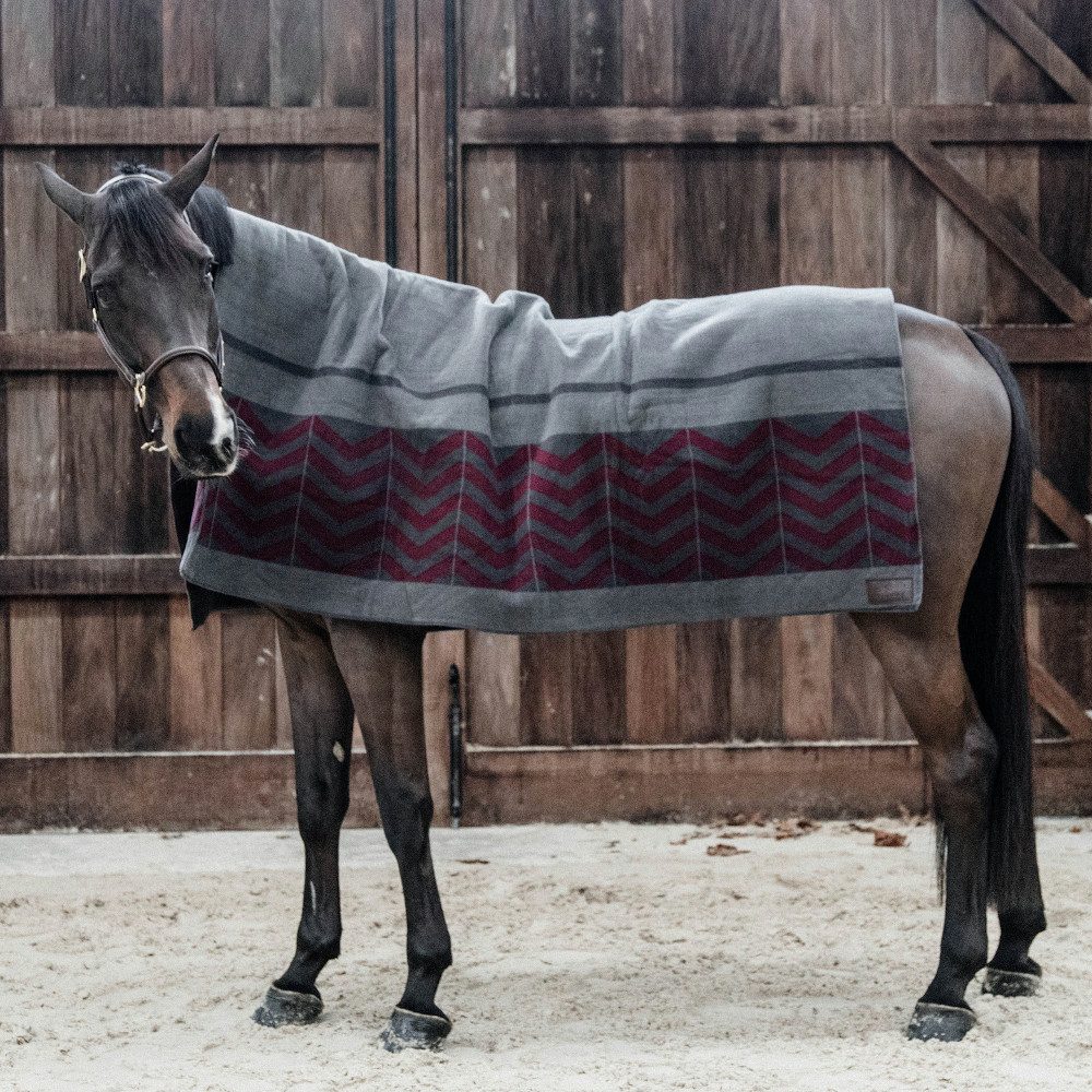 Kentucky Horsewear Pferde-Abschwitzdecke Kentucky Horsewear Fleecedecke Square Heavy Fishbone