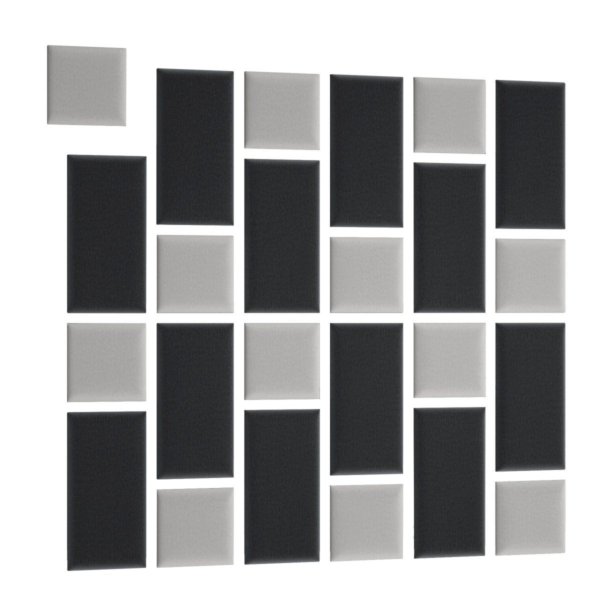 Luxusbetten24 Wandpaneel Gepolstertes Wandpaneel - Set Samt 180x180 cm