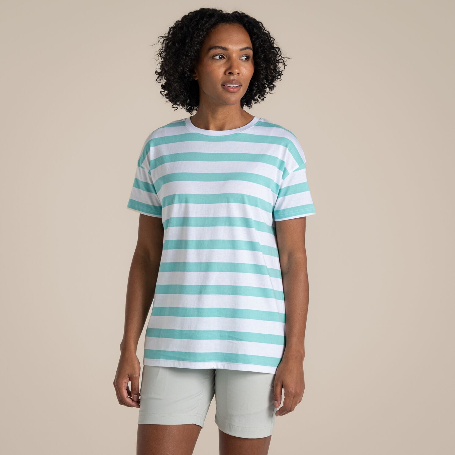 Craghoppers T-Shirt Craghoppers - Damen T-Shirt YAGO aus Bio Baumwolle, aqua sky
