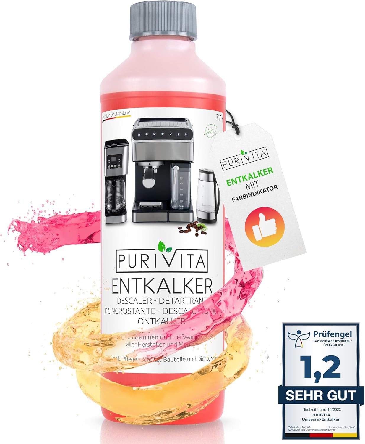Purivita Flüssigentkalker, Universal 750ml Flasche Flüssigentkalker