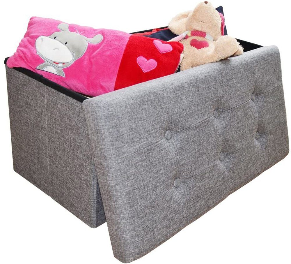 style home Sitzhocker Sitzbank mit Stauraum faltbare Füßbank (Sitztruhe aus günstig online kaufen