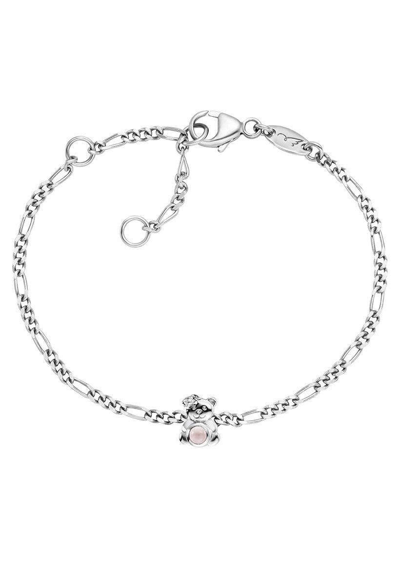 Herzengel Silberarmband Teddy, HEB-TEDDY-RQ, mit Rosenquarz