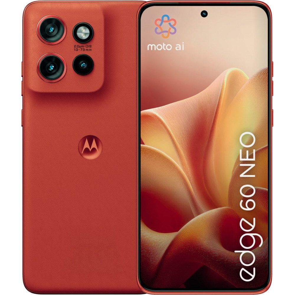 Motorola XT2509-1 Edge 60 Neo 5G 256 GB / 12 GB Smartphone PANTONE poinciana Smartphone (6,36 Zoll, 256 GB Speicherplatz)