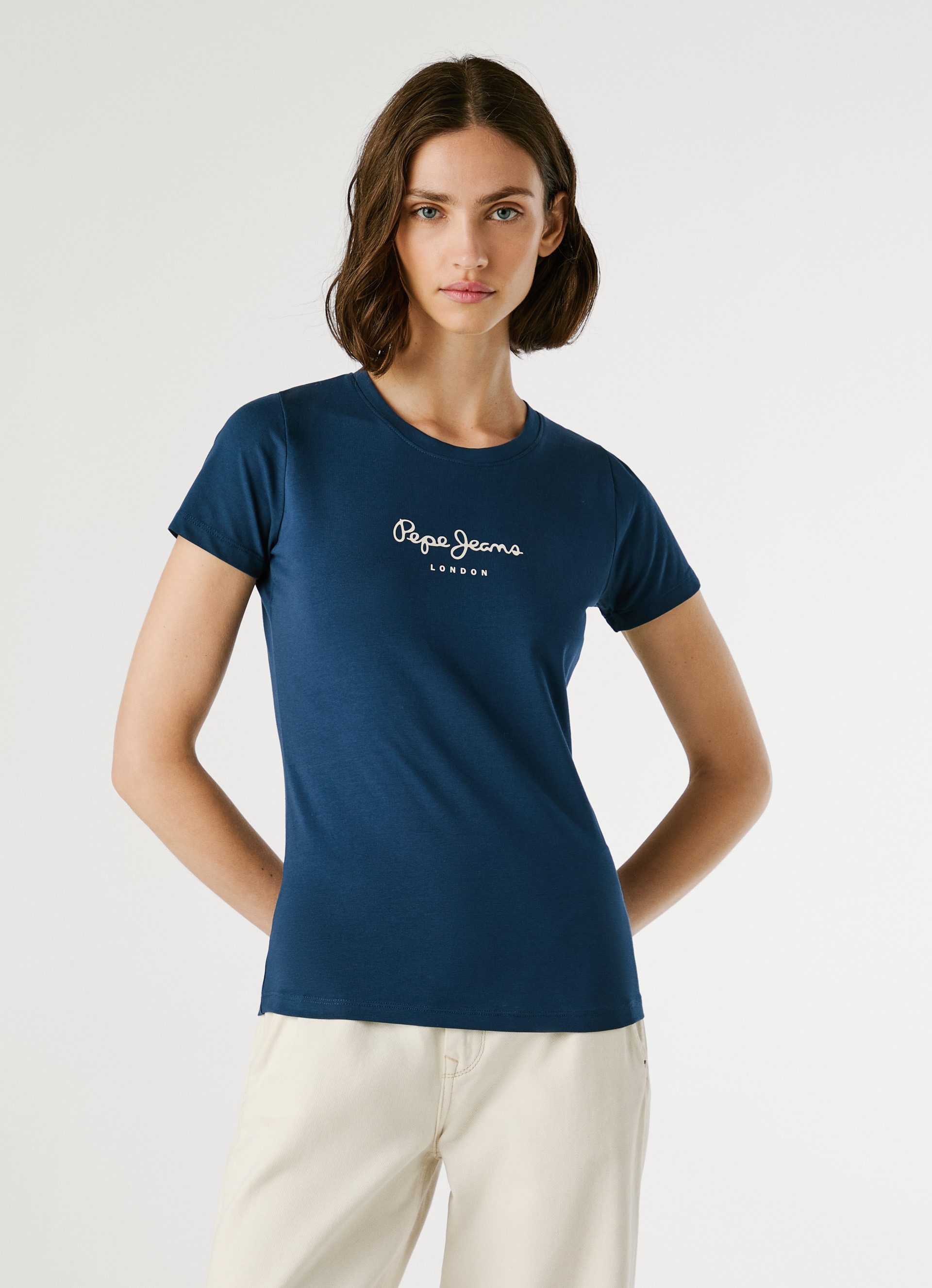 Pepe Jeans T-Shirt NEW VIRGINIA mit Logo-Print günstig online kaufen