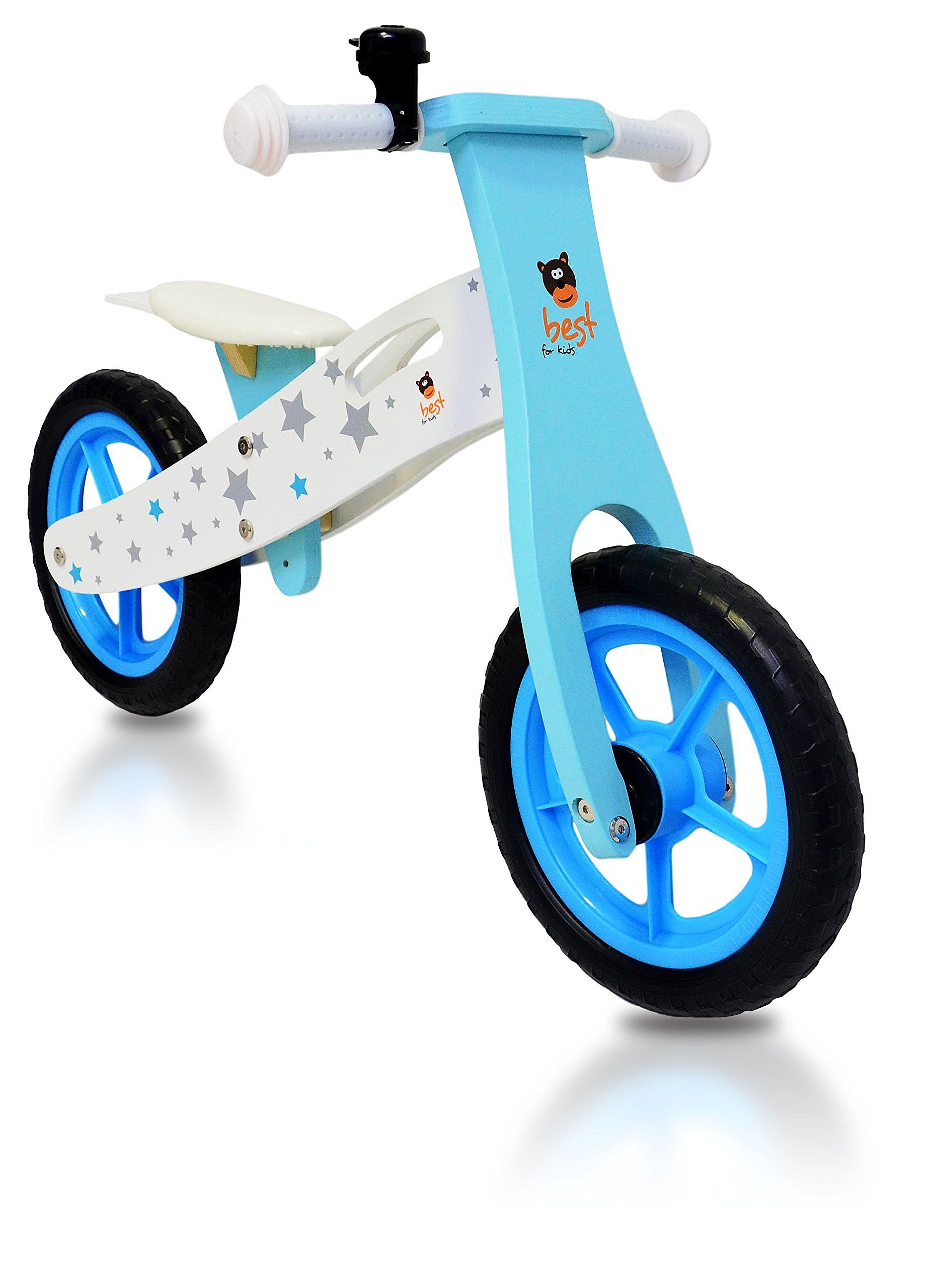 Best for Home Kinderfahrrad Kinder Laufrad FLIX Holzlaufrad Lernlaufrad Holz ab 3 Jahre, 1 Gang Nicht vorhanden Schaltwerk, Keine Schaltung, (Laufrad, 1-tlg., 1 Kinder Laufrad), Birkenholz-Rahmen, höhenverstellbarer Sitz, Lenkerbegrenzung