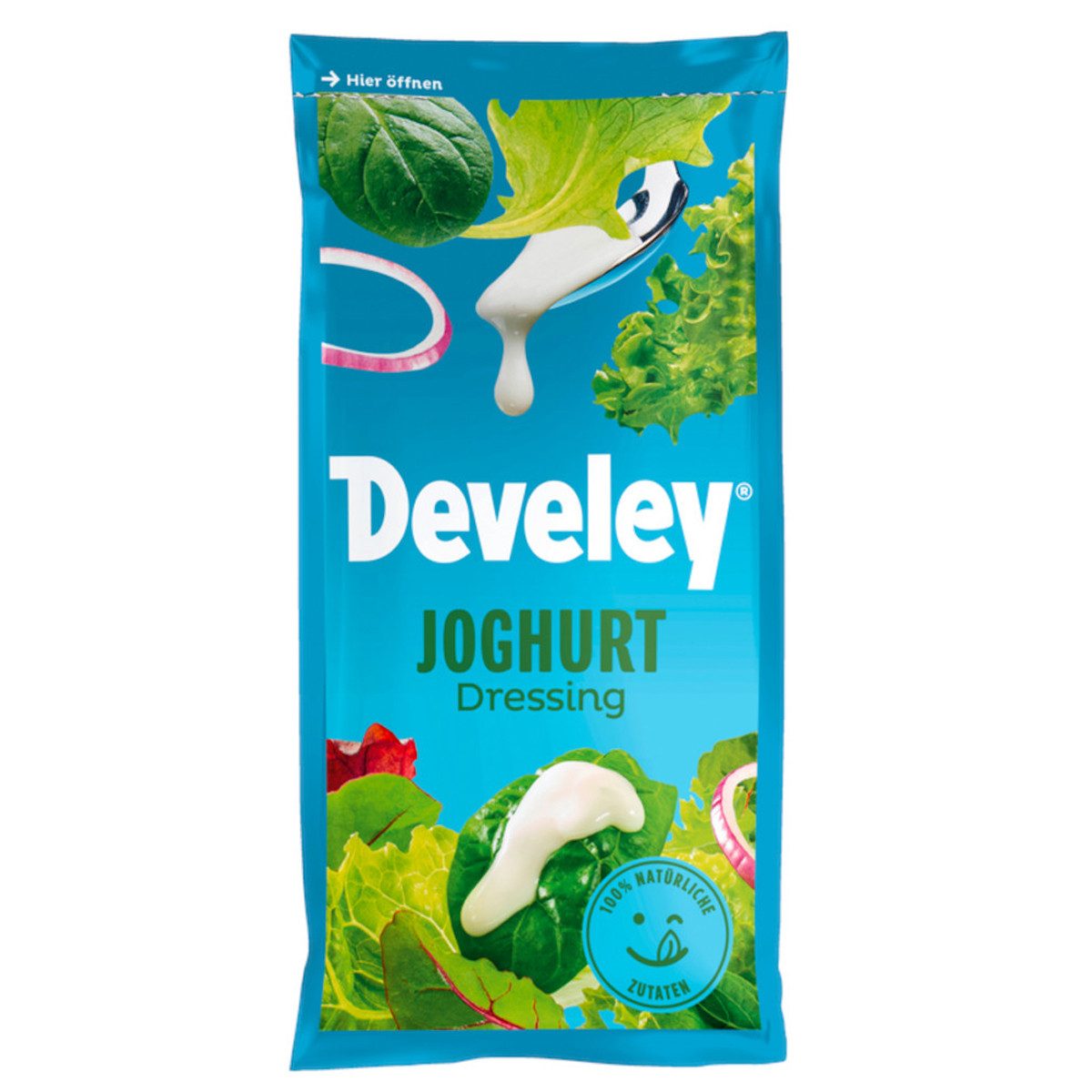 Develey Saucen, Develey Salatdressing Joghurt Salatsauce mit Zitronen Essignote 75ml
