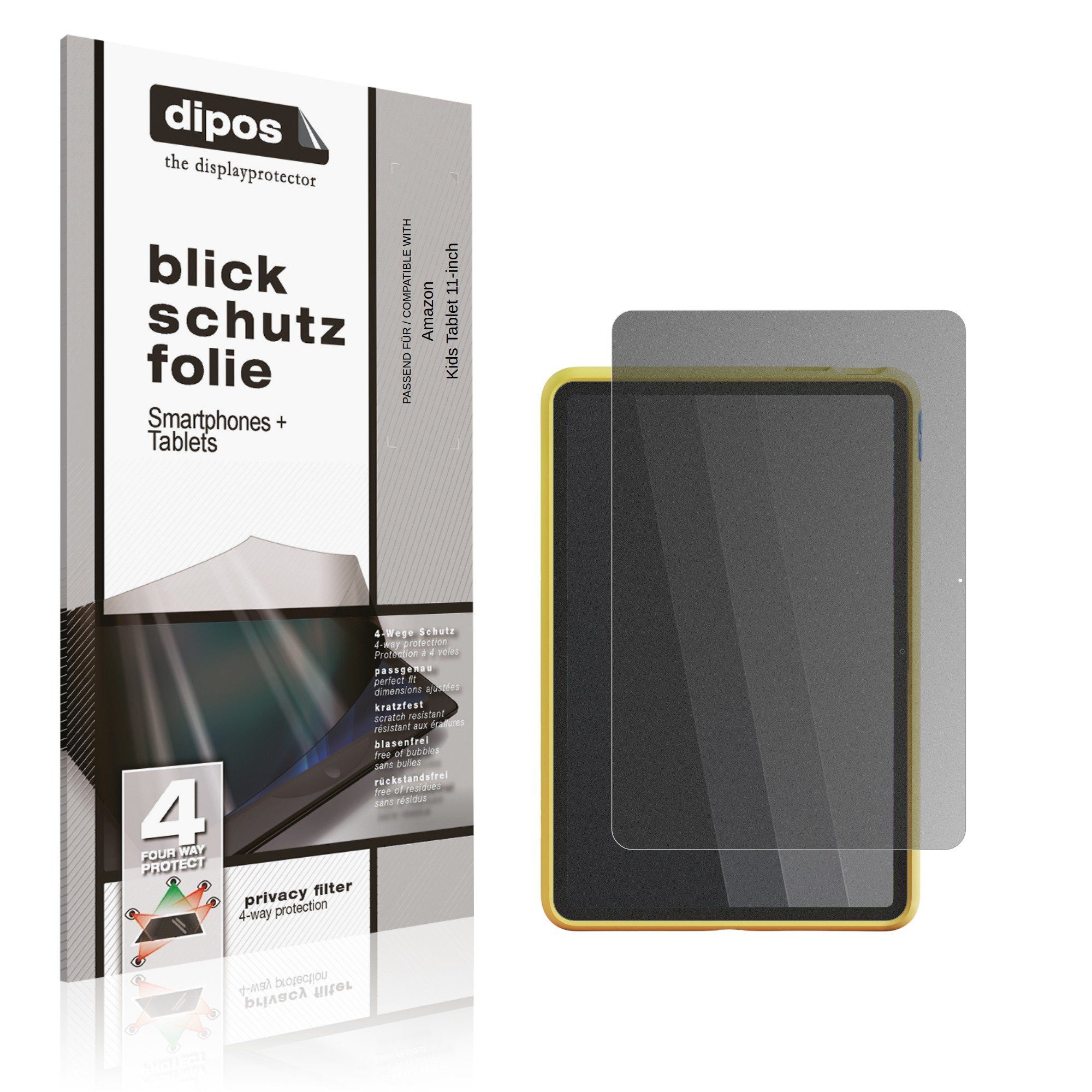 dipos Displayschutzfolie Schutzfolie für Amazon Kids Tablet 11-inch, 1 Stück, Displayschutz Schutz Folie Made in Germany