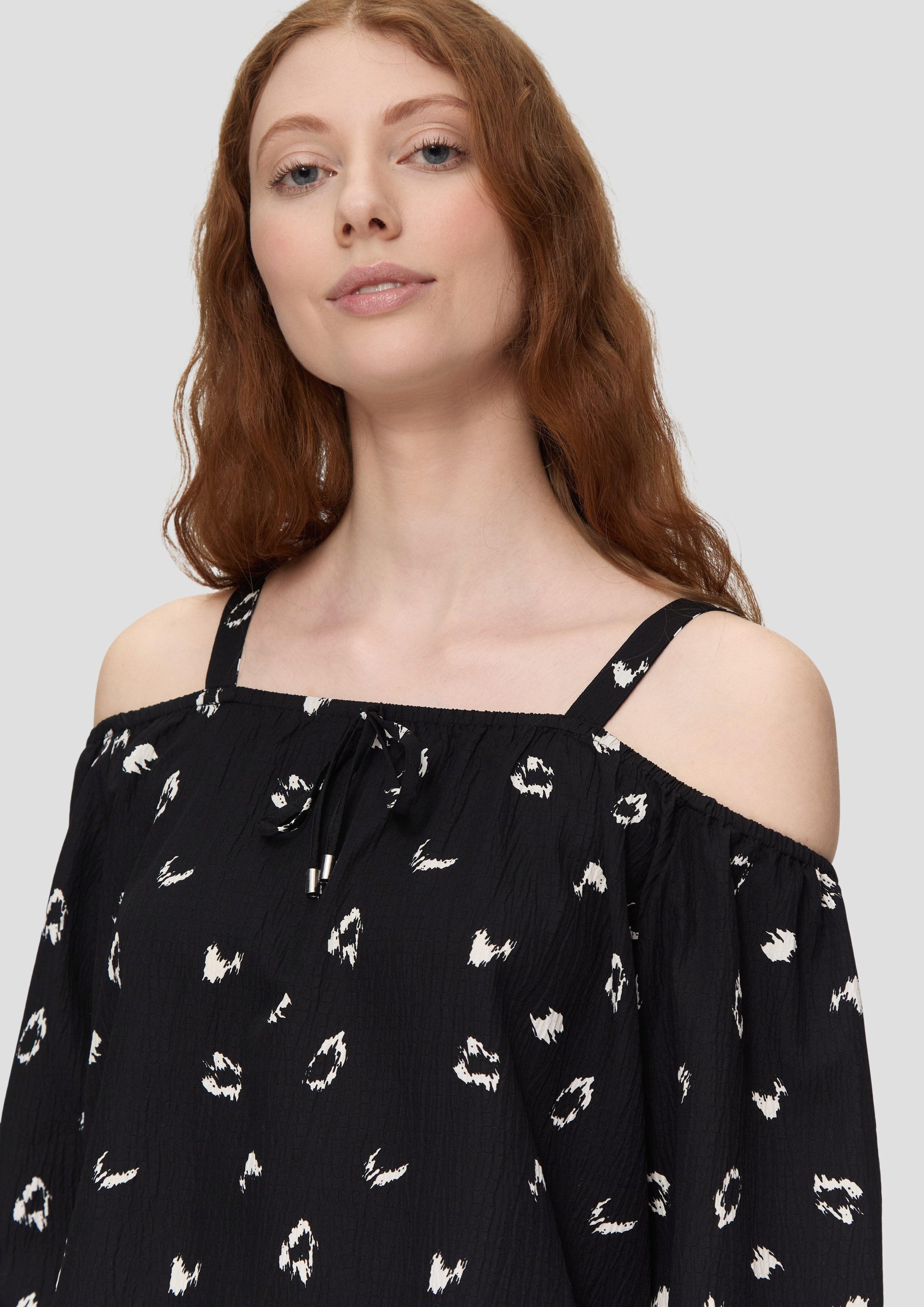 QS Langarmbluse Bluse mit Off-Shoulder-Ausschnitt günstig online kaufen